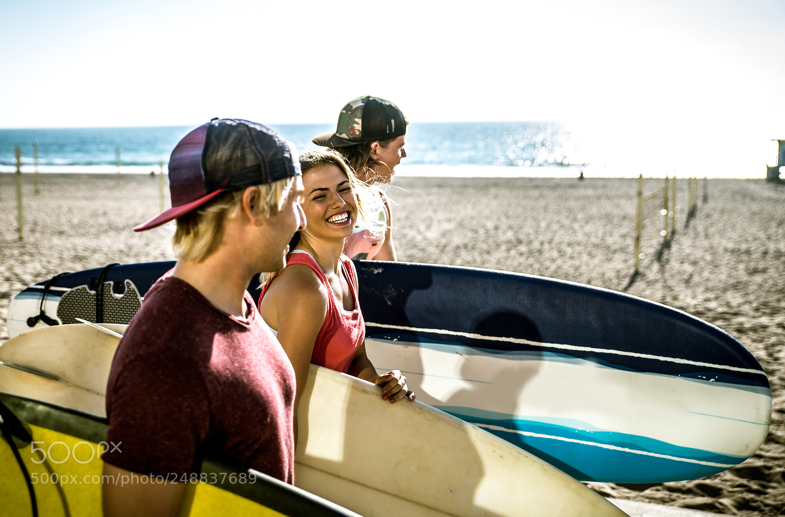 Nikon D610 sample photo. Three surfers walking on photography