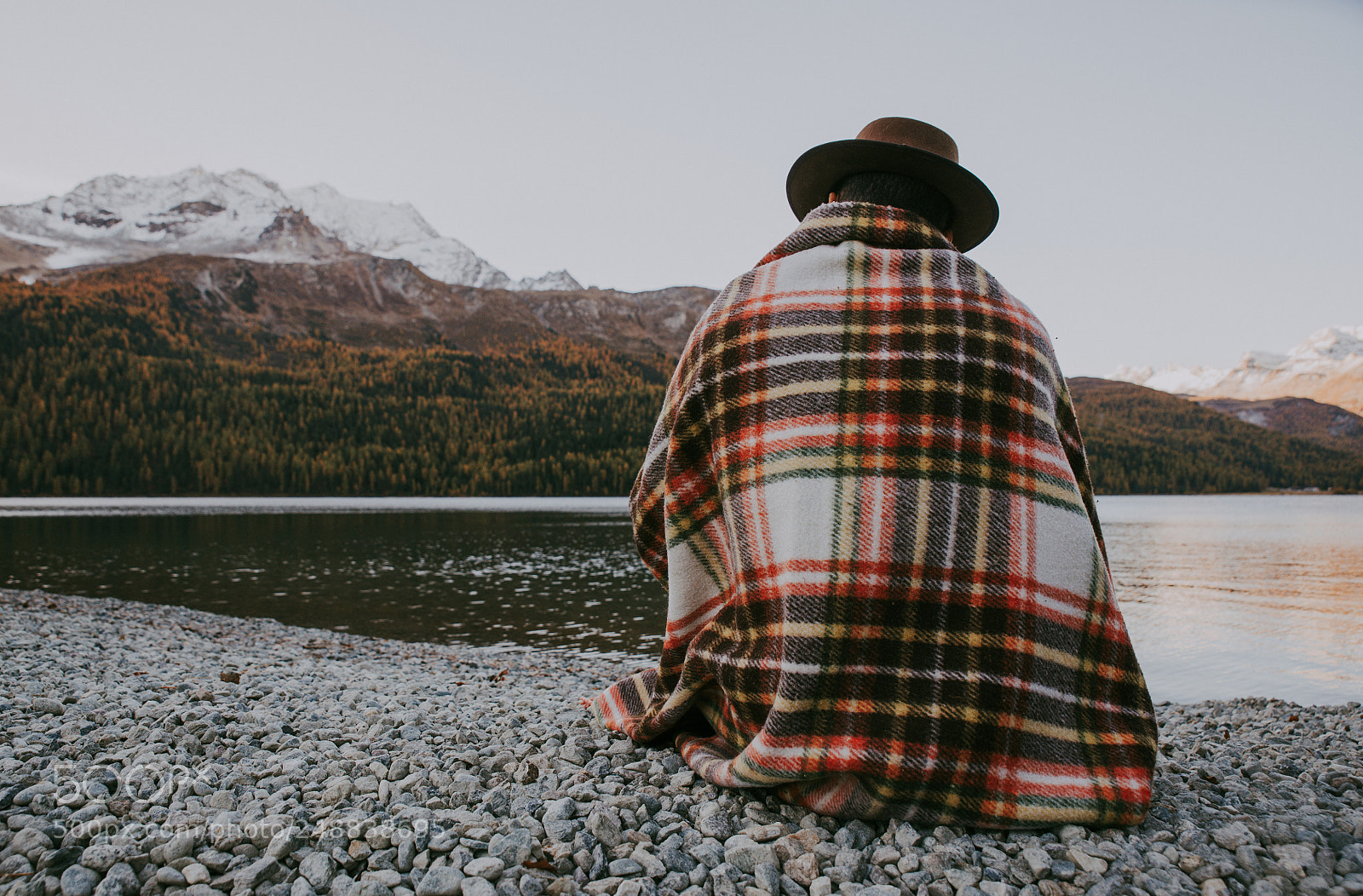 Nikon D610 sample photo. Lonely man enjoying sunrise photography