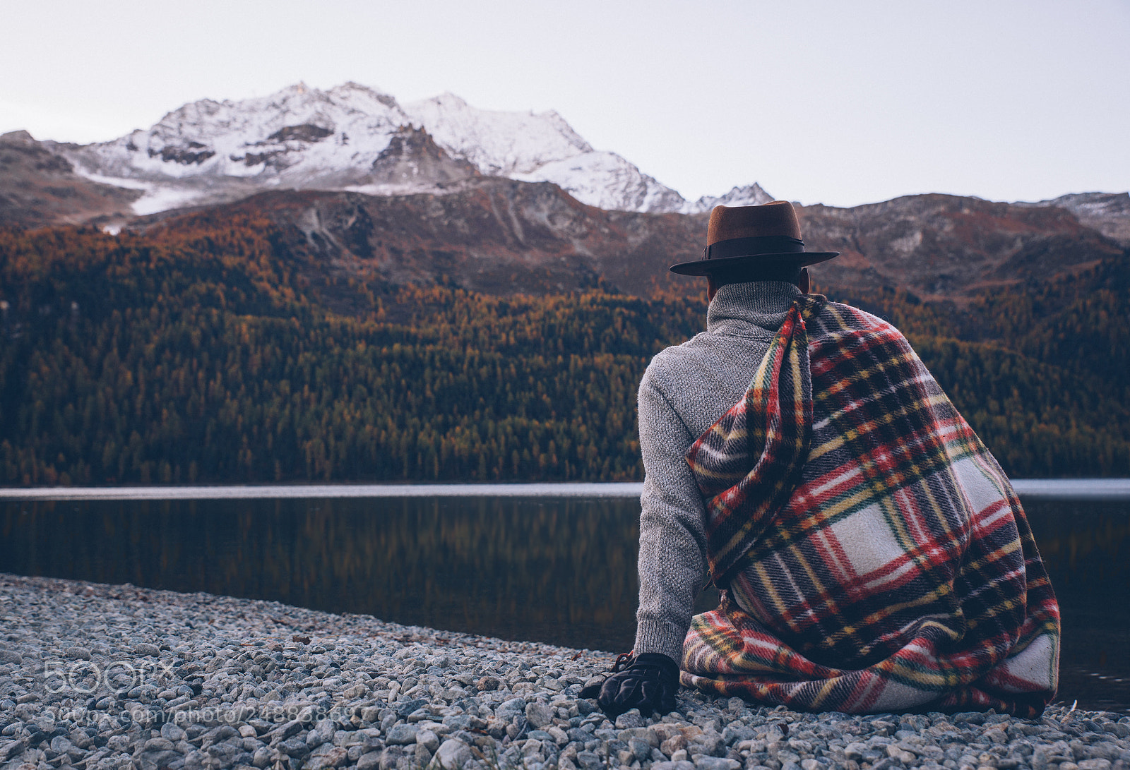 Nikon D610 sample photo. Lonely man enjoying sunrise photography