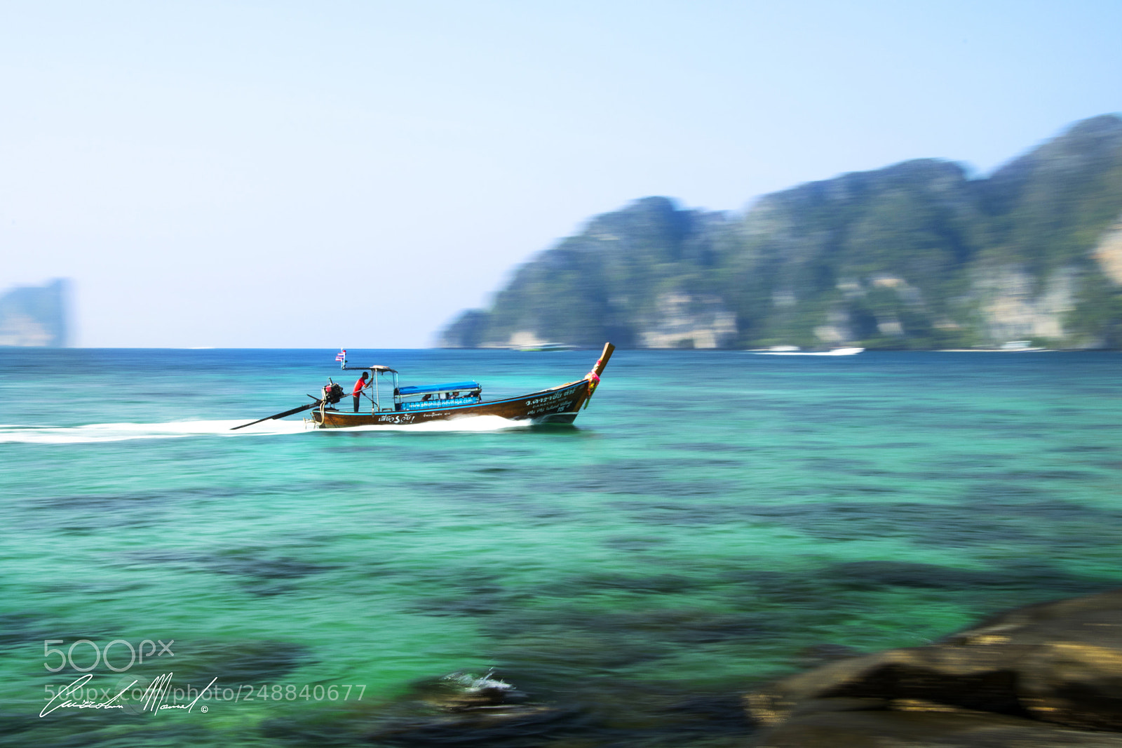 Nikon D3300 sample photo. Longtail boat - phi photography