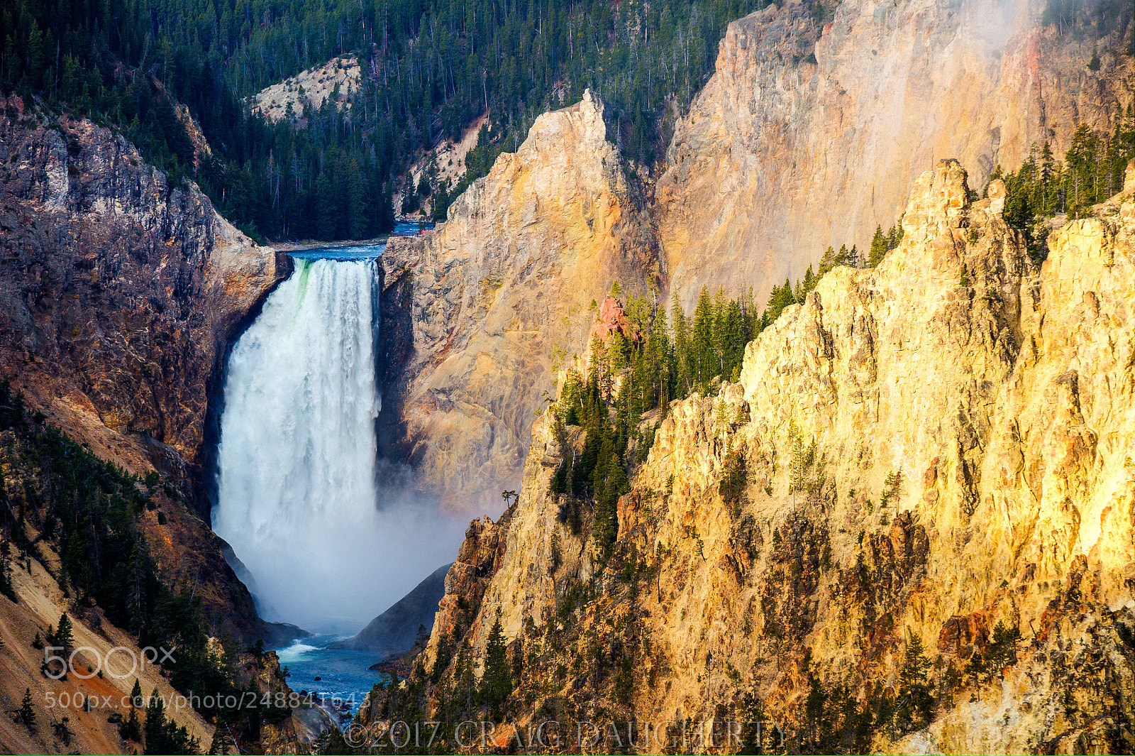 Nikon D90 sample photo. Yellowstone river lower falls photography