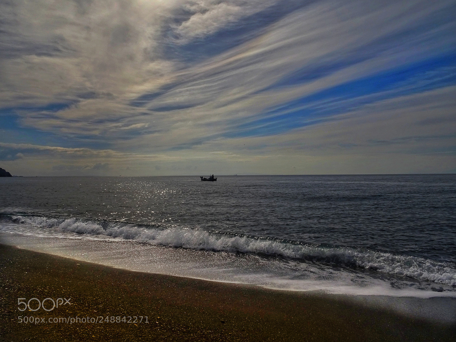 Sony DSC-HX60 sample photo. Fishermen in the horizon photography