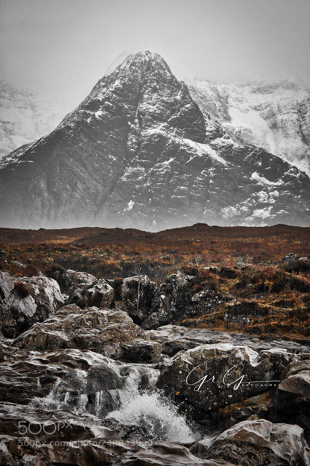 Canon EOS 40D sample photo. Highland b&w photography