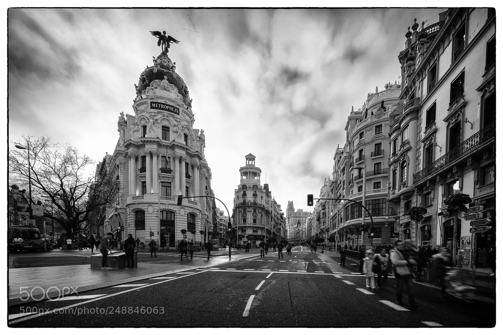 Nikon D810 sample photo. Madrid sin coches photography