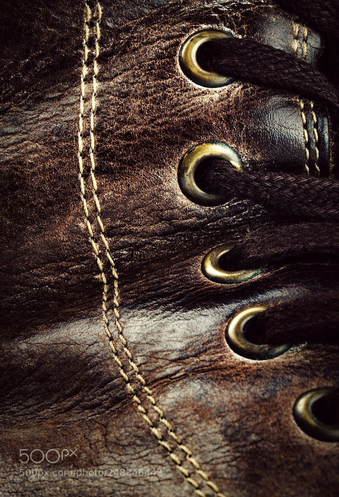 Nikon D5500 sample photo. Detail of old leather photography