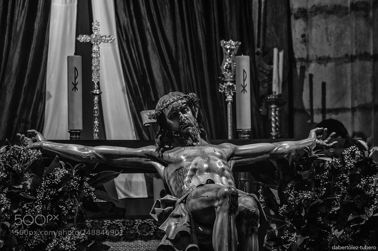 Nikon D90 sample photo. Crucificado en b&n photography