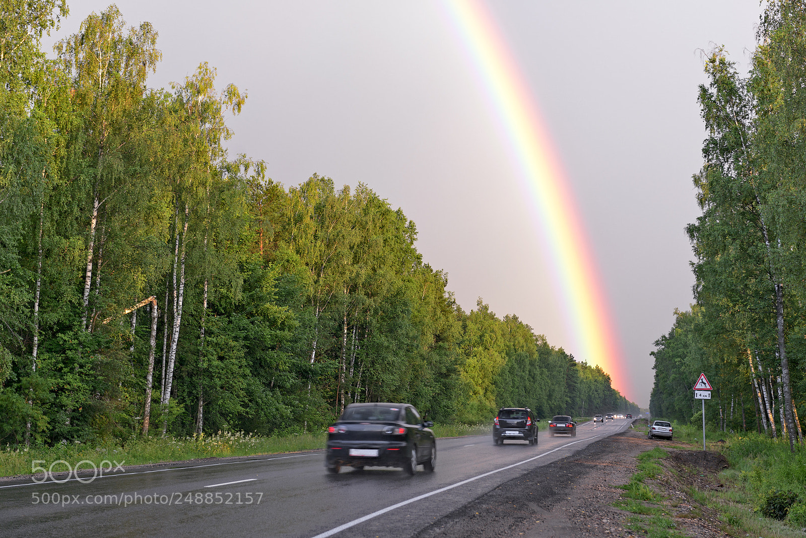 Nikon D800E sample photo. Rainbow in sky over photography