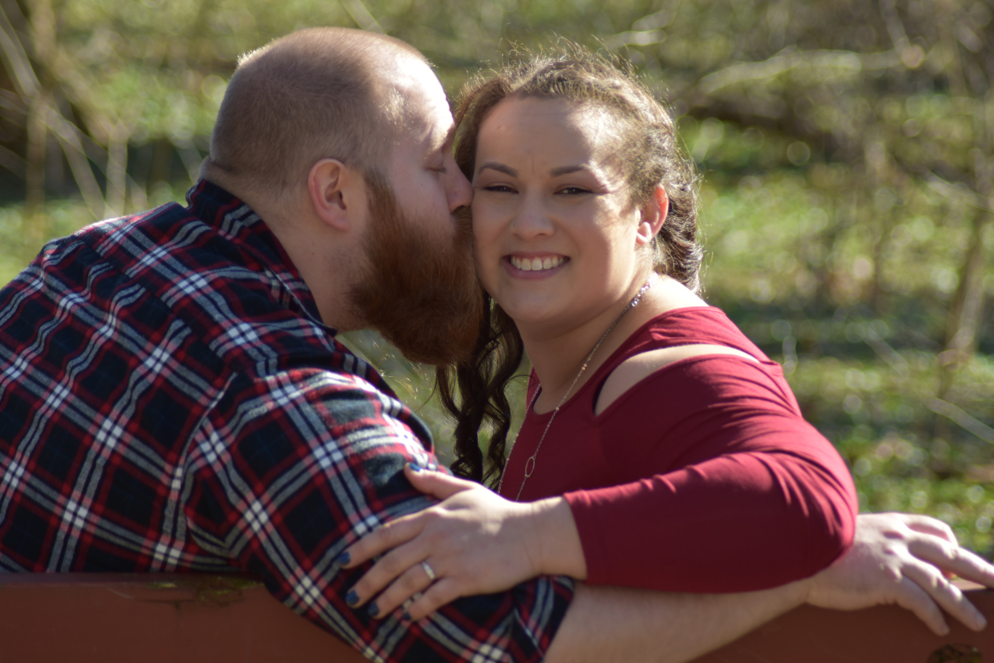 Nikon D3400 + Nikon AF Nikkor 70-300mm F4-5.6G sample photo. My daughter and her fiancé photography