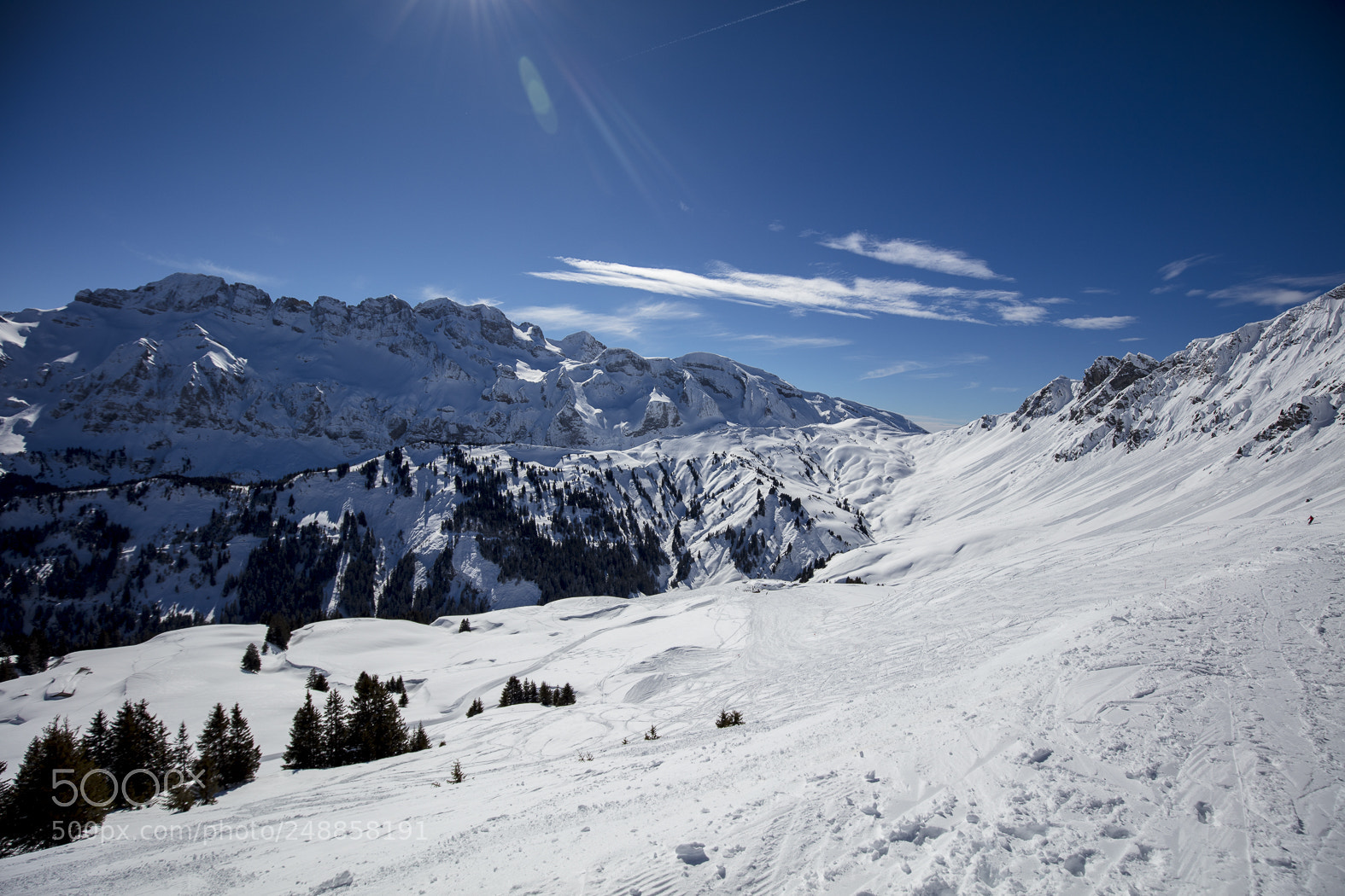 Canon EOS 5DS sample photo. Snow mountains in les photography