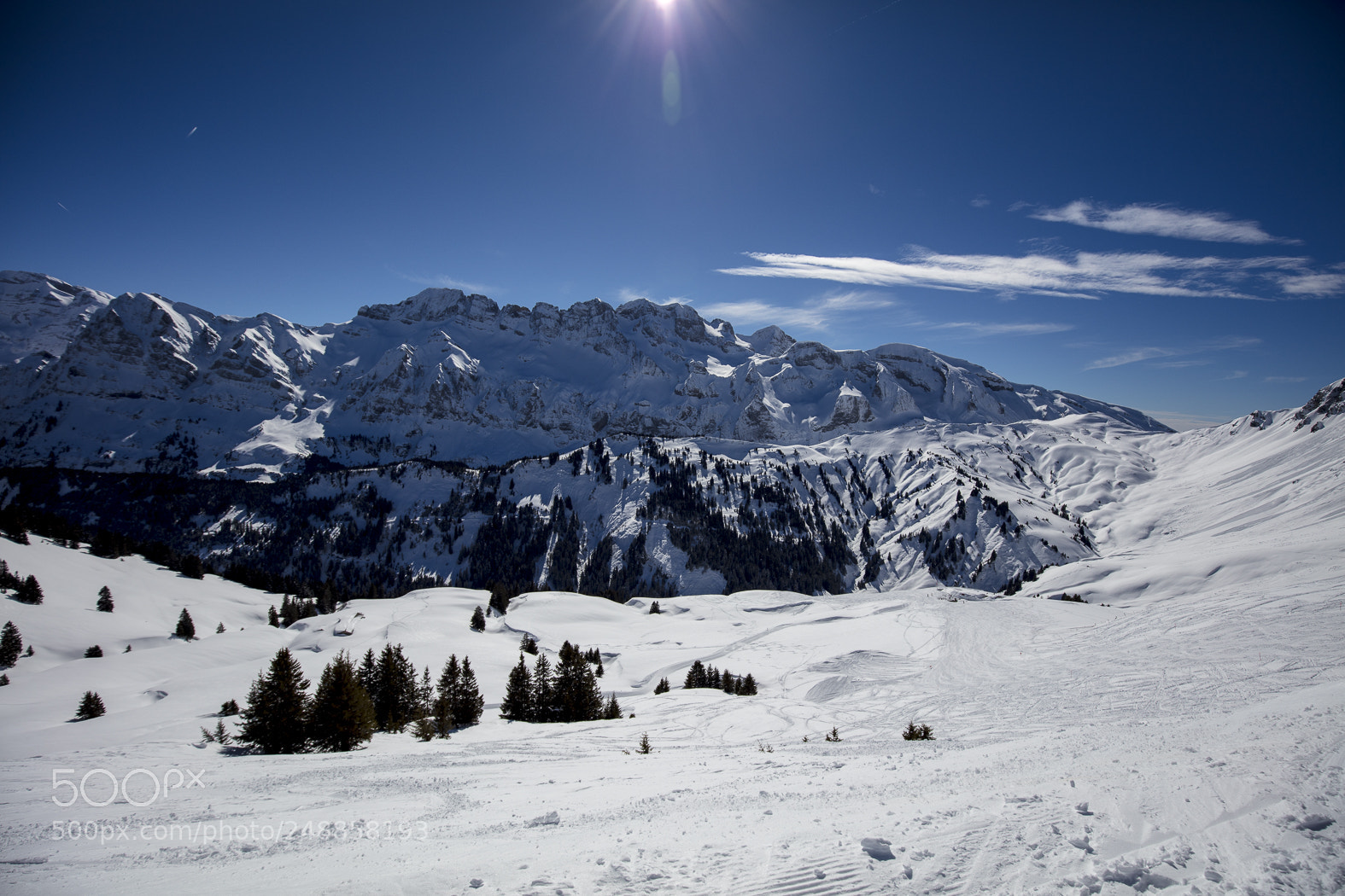 Canon EOS 5DS sample photo. Snow mountains in les photography