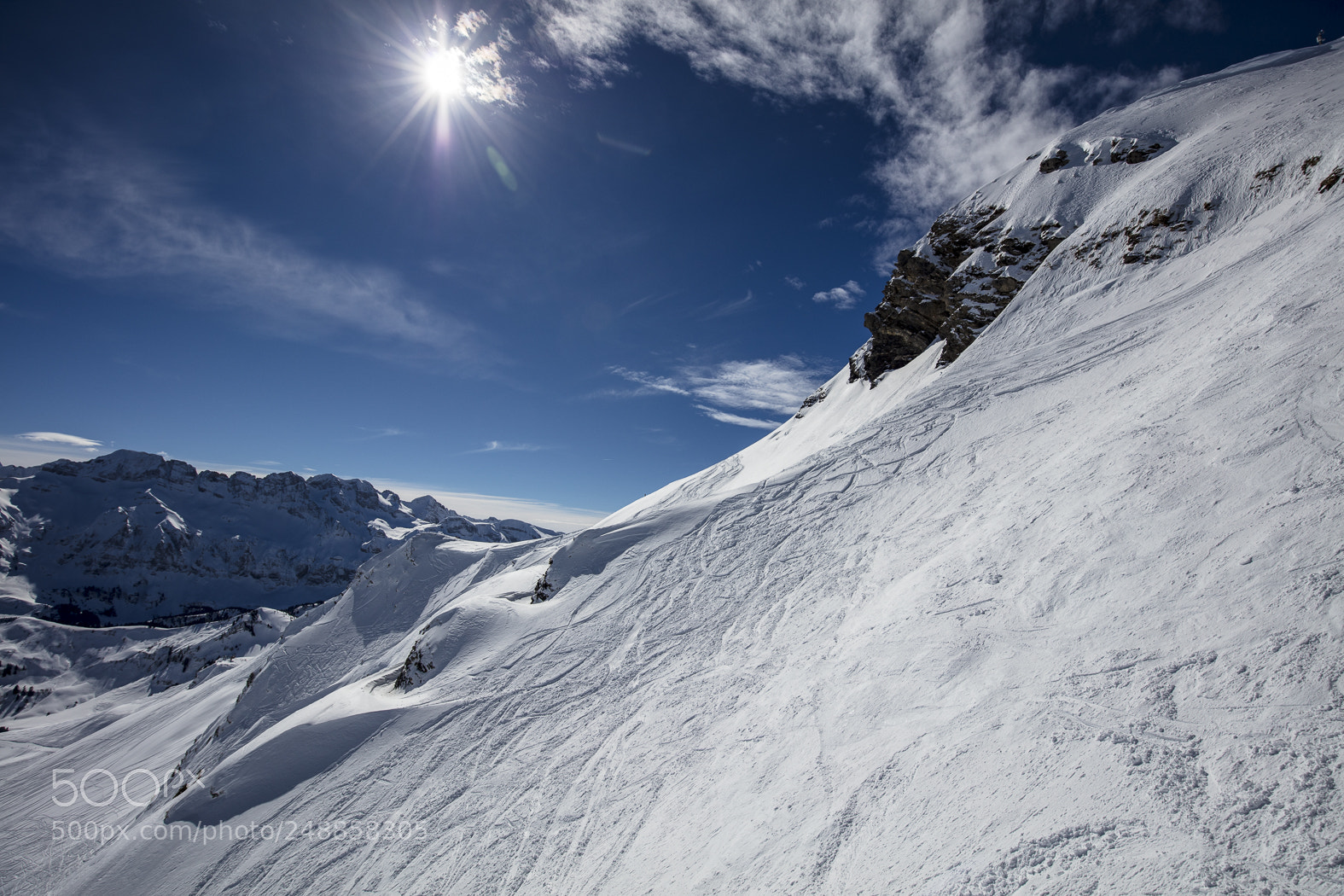 Canon EOS 5DS sample photo. Snow mountains in les photography