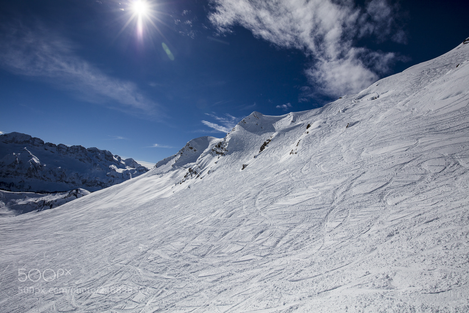 Canon EOS 5DS sample photo. Snow mountains in les photography