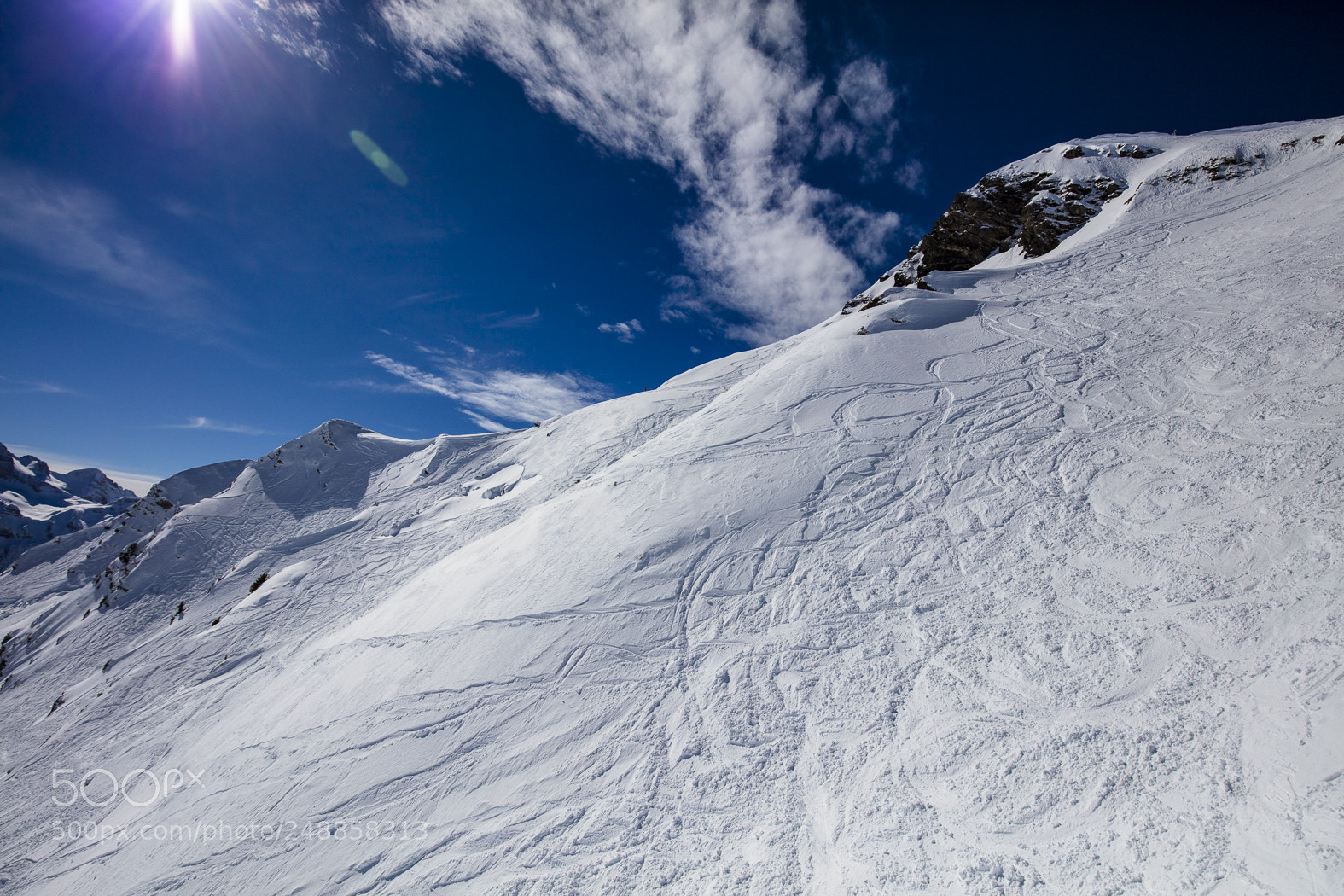 Canon EOS 5DS sample photo. Snow mountains in les photography