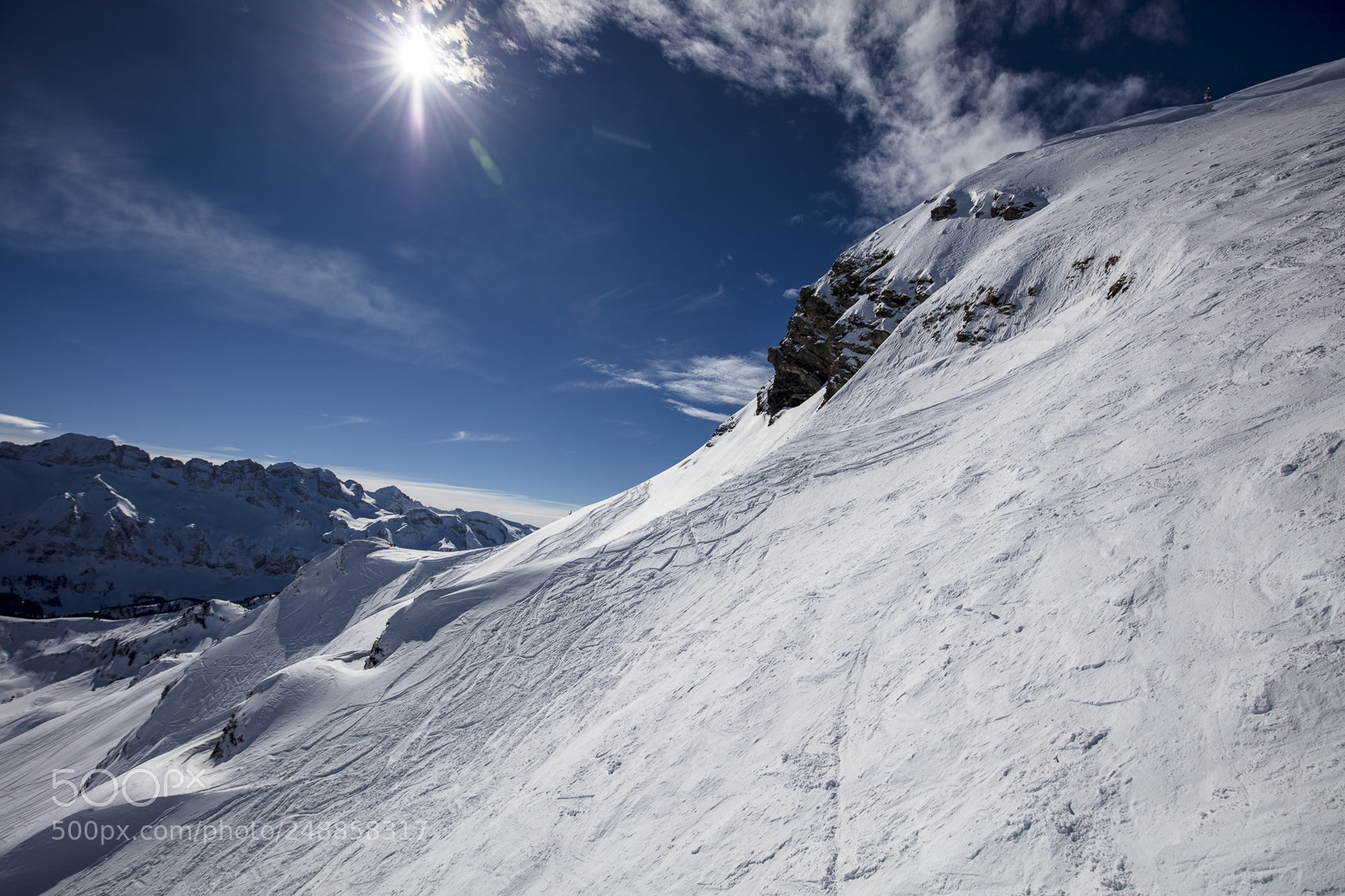 Canon EOS 5DS sample photo. Snow mountains in les photography