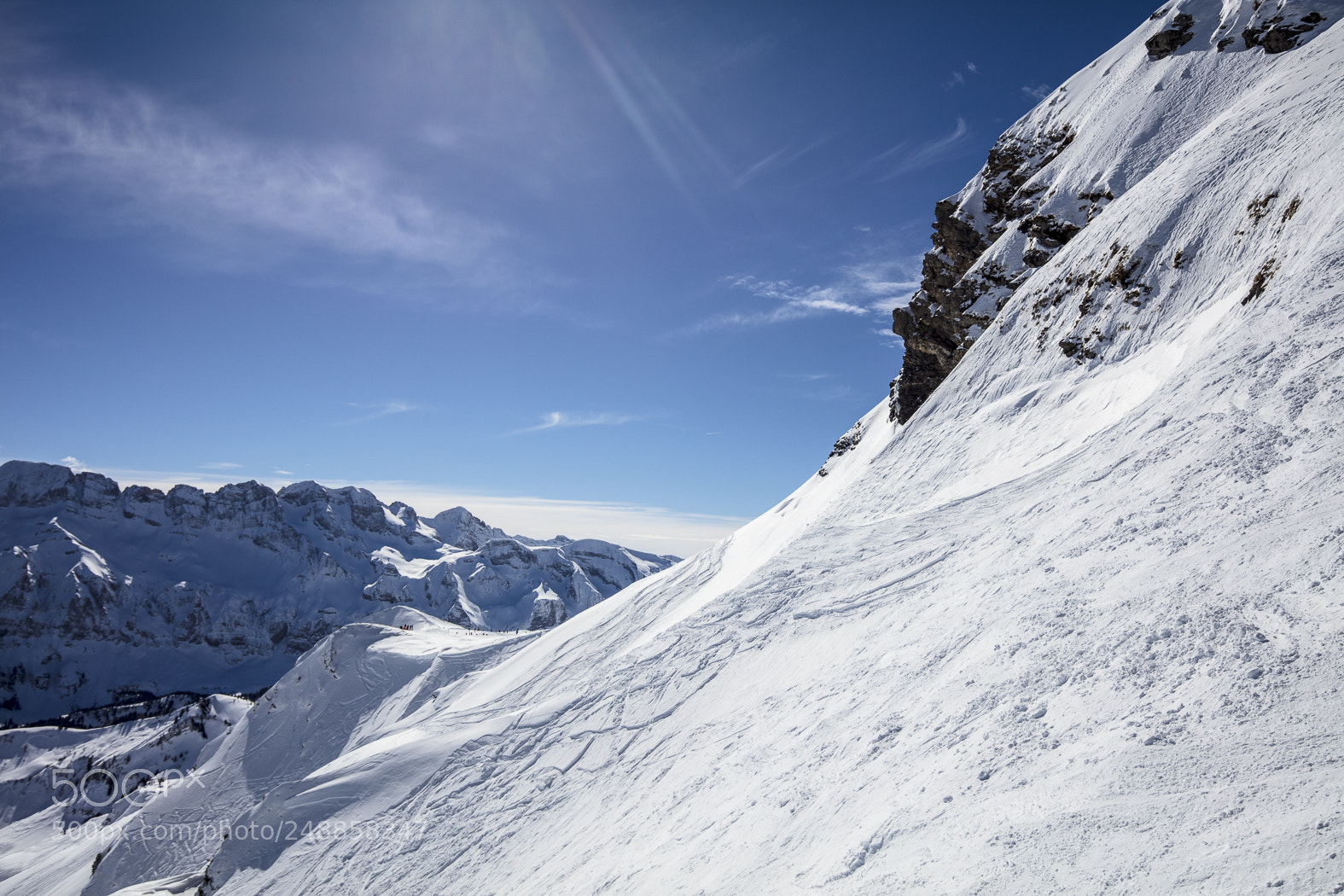 Canon EOS 5DS sample photo. Snow mountains in les photography