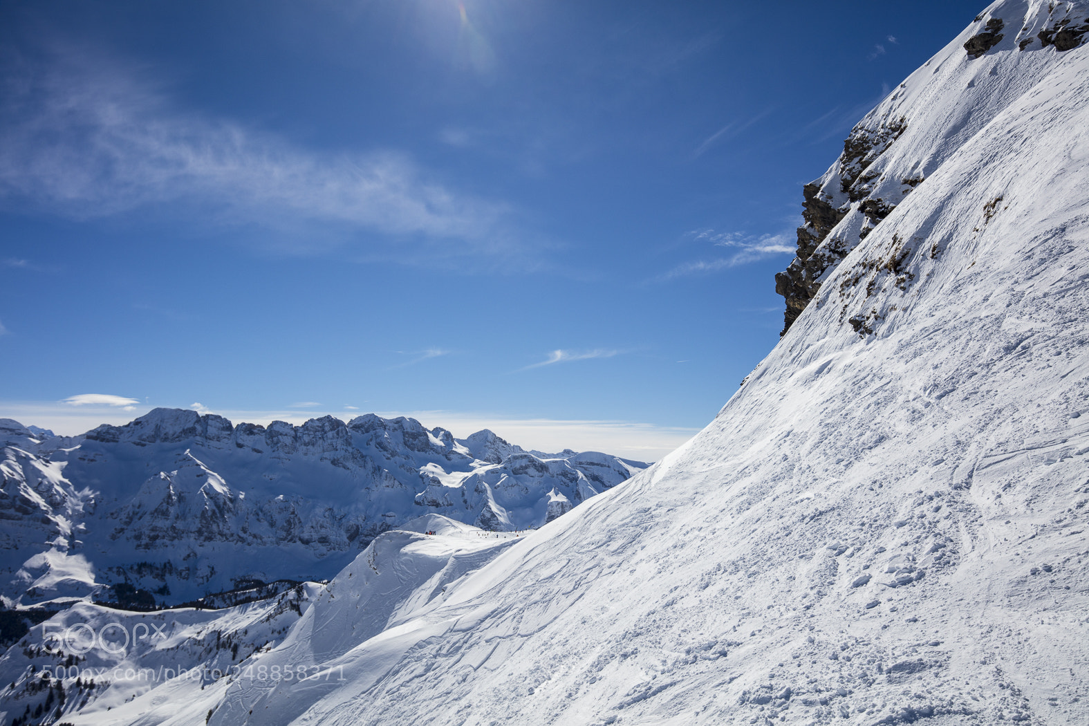 Canon EOS 5DS sample photo. Snow mountains in les photography