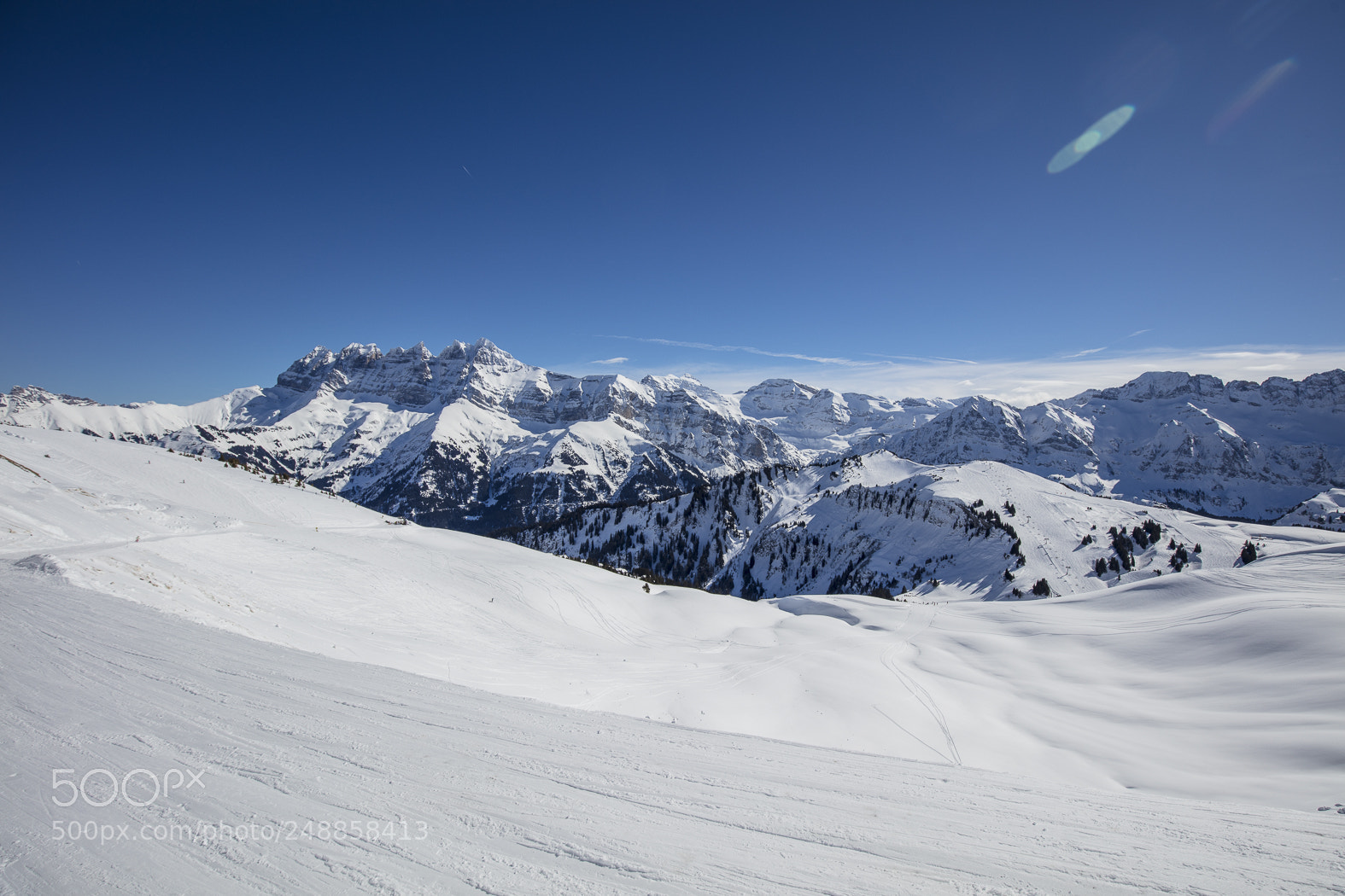 Canon EOS 5DS sample photo. Snow mountains in les photography