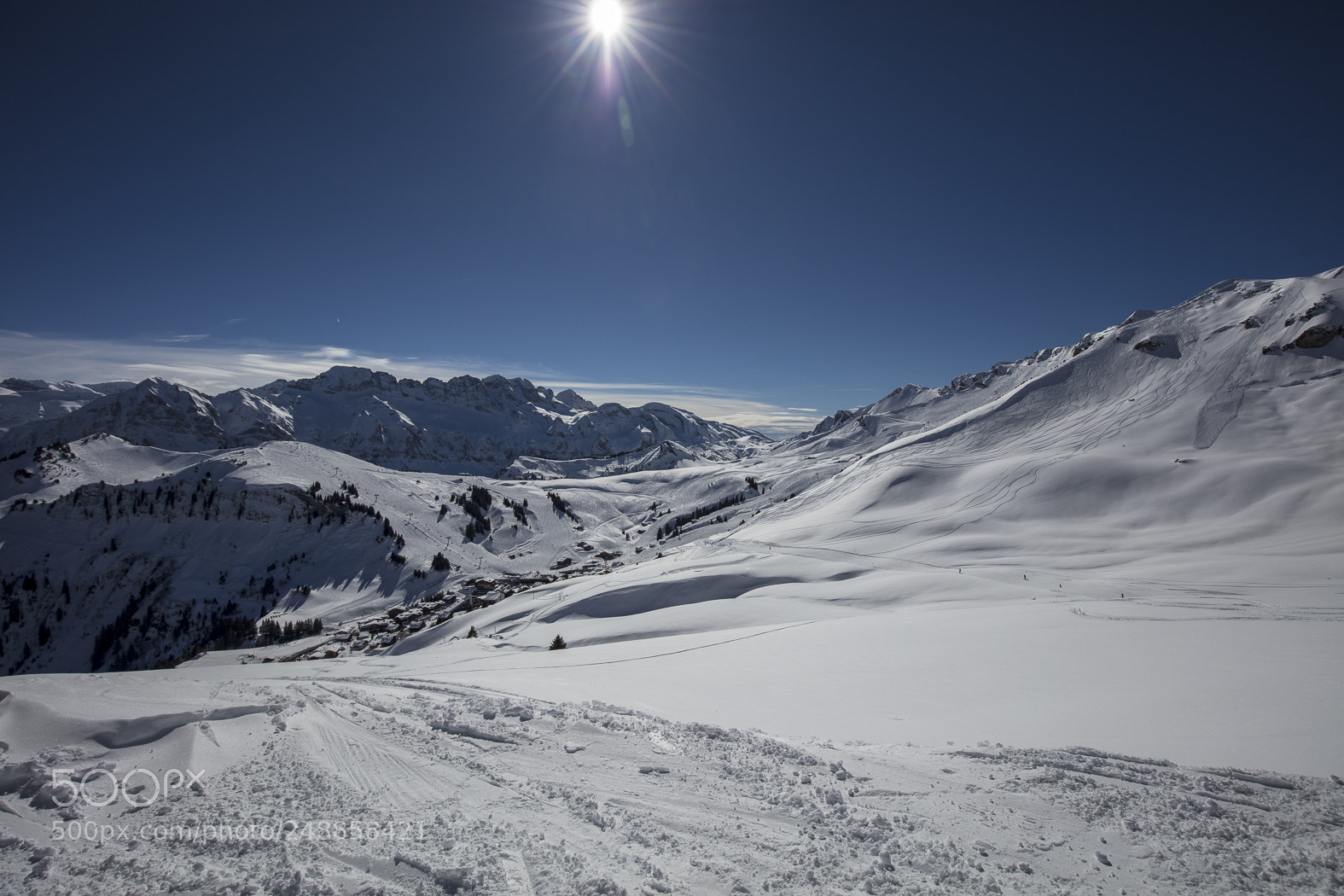 Canon EOS 5DS sample photo. Snow mountains in les photography