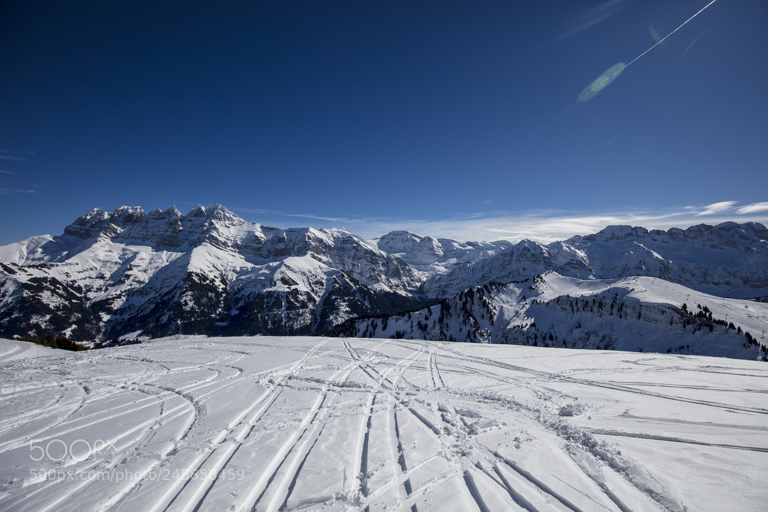 Canon EOS 5DS sample photo. Snow mountains in les photography