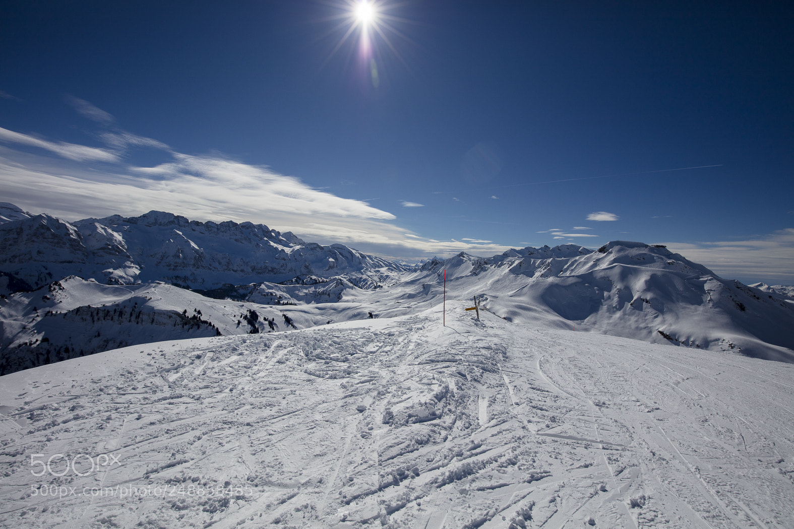 Canon EOS 5DS sample photo. Snow mountains in les photography