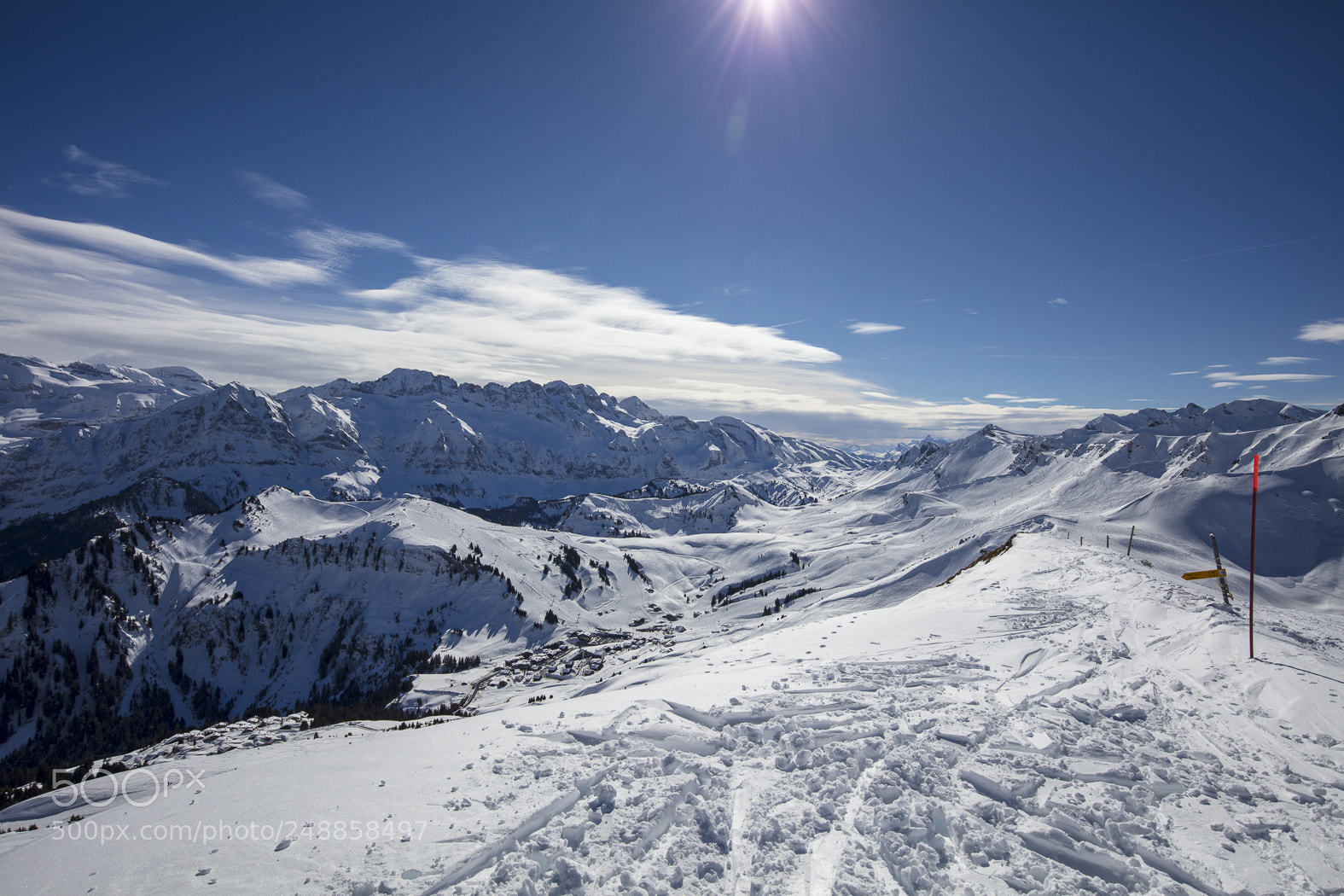 Canon EOS 5DS sample photo. Snow mountains in les photography