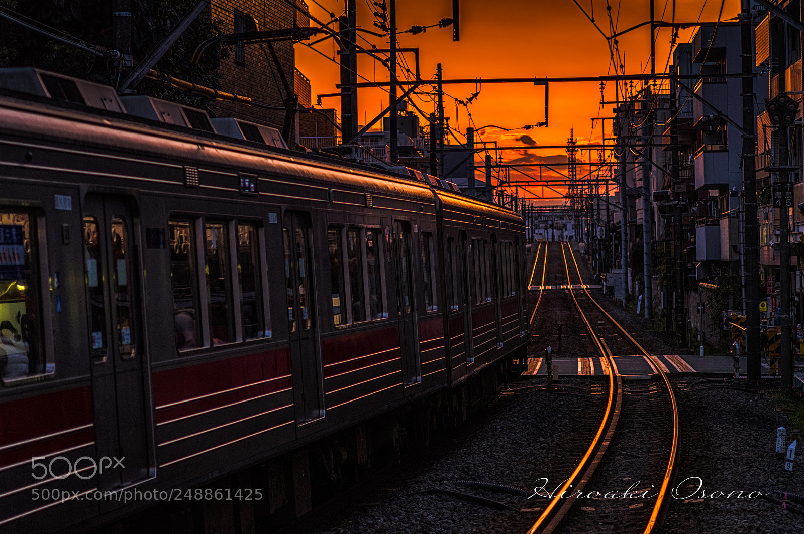 Pentax KP sample photo. Sunset of ikegami line photography