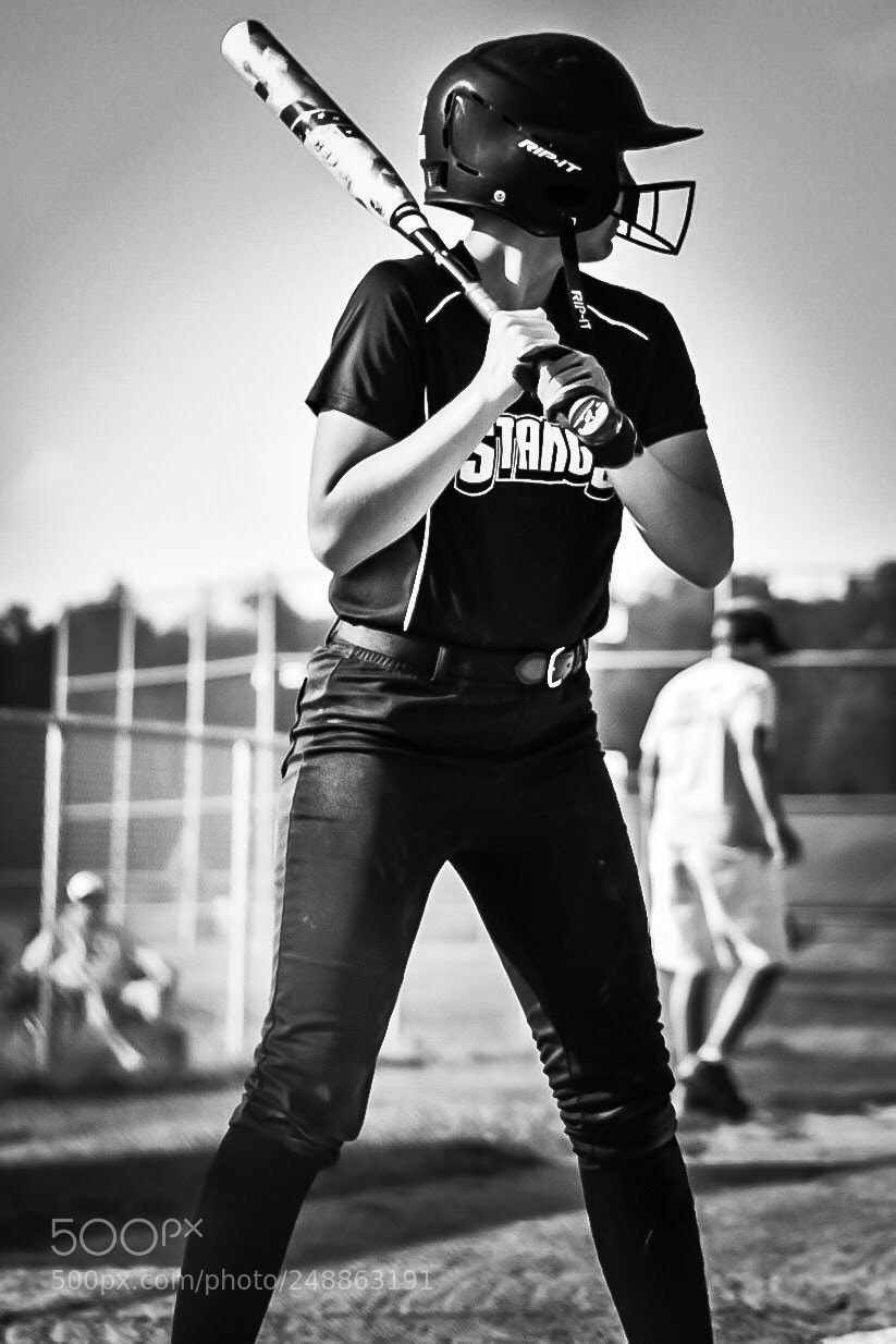 Nikon D3400 sample photo. My daughter at bat photography