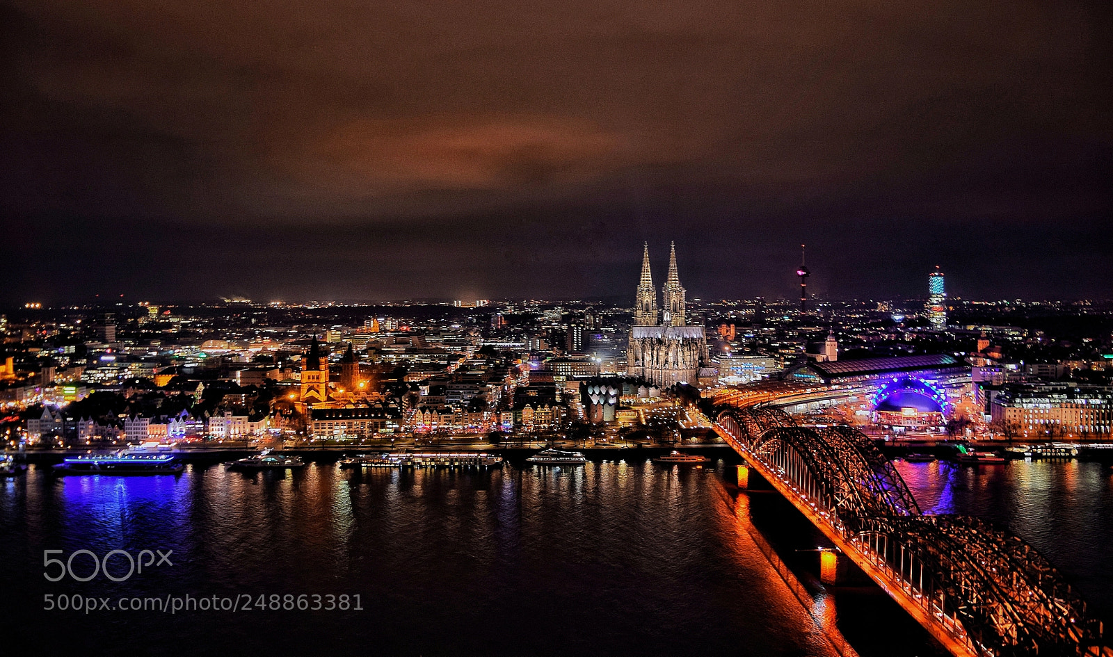 Nikon D3300 sample photo. Cologne by night photography