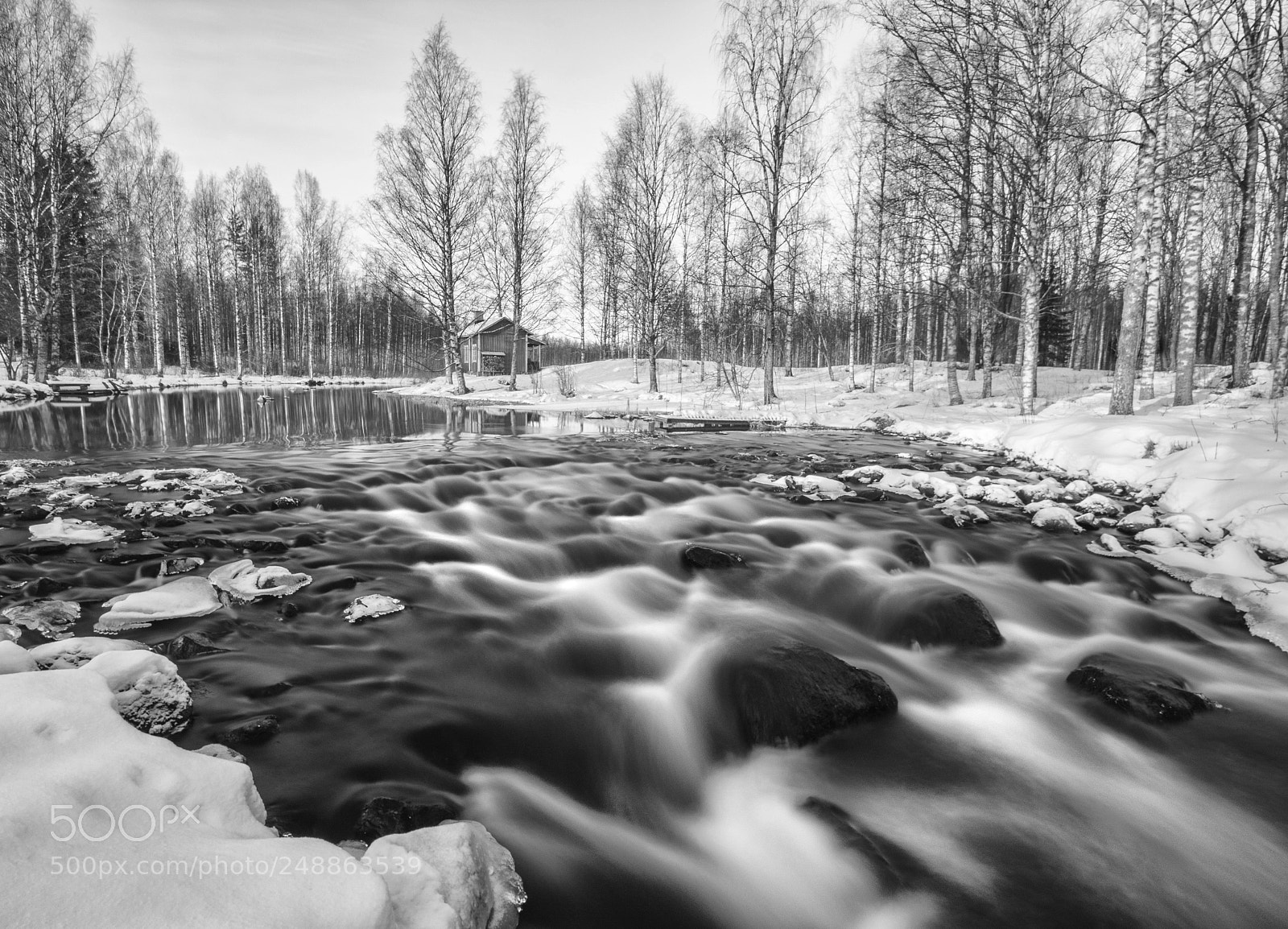 Nikon D7100 sample photo. Winter rapids photography