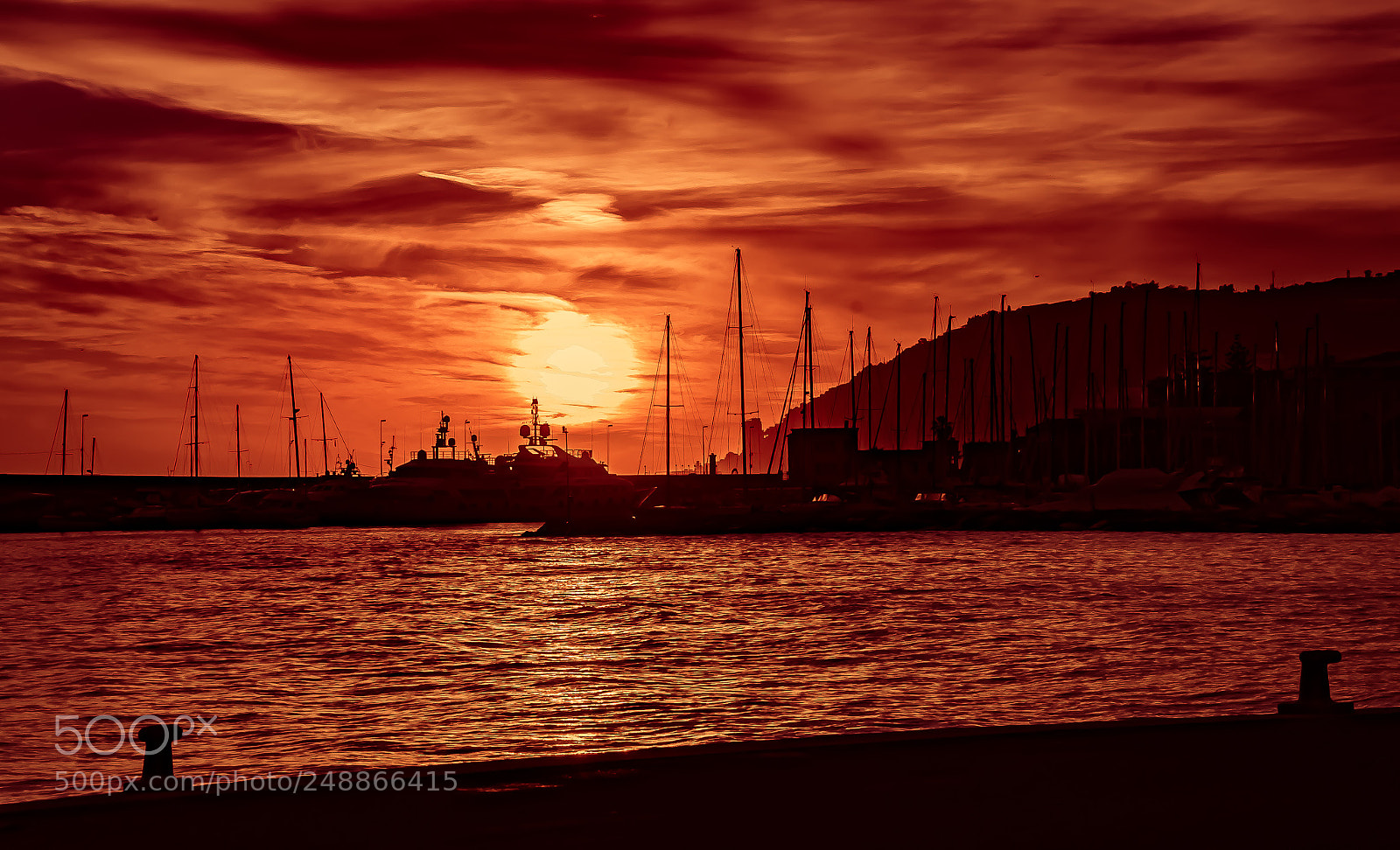 Nikon D90 sample photo. Tramonto al portosole photography