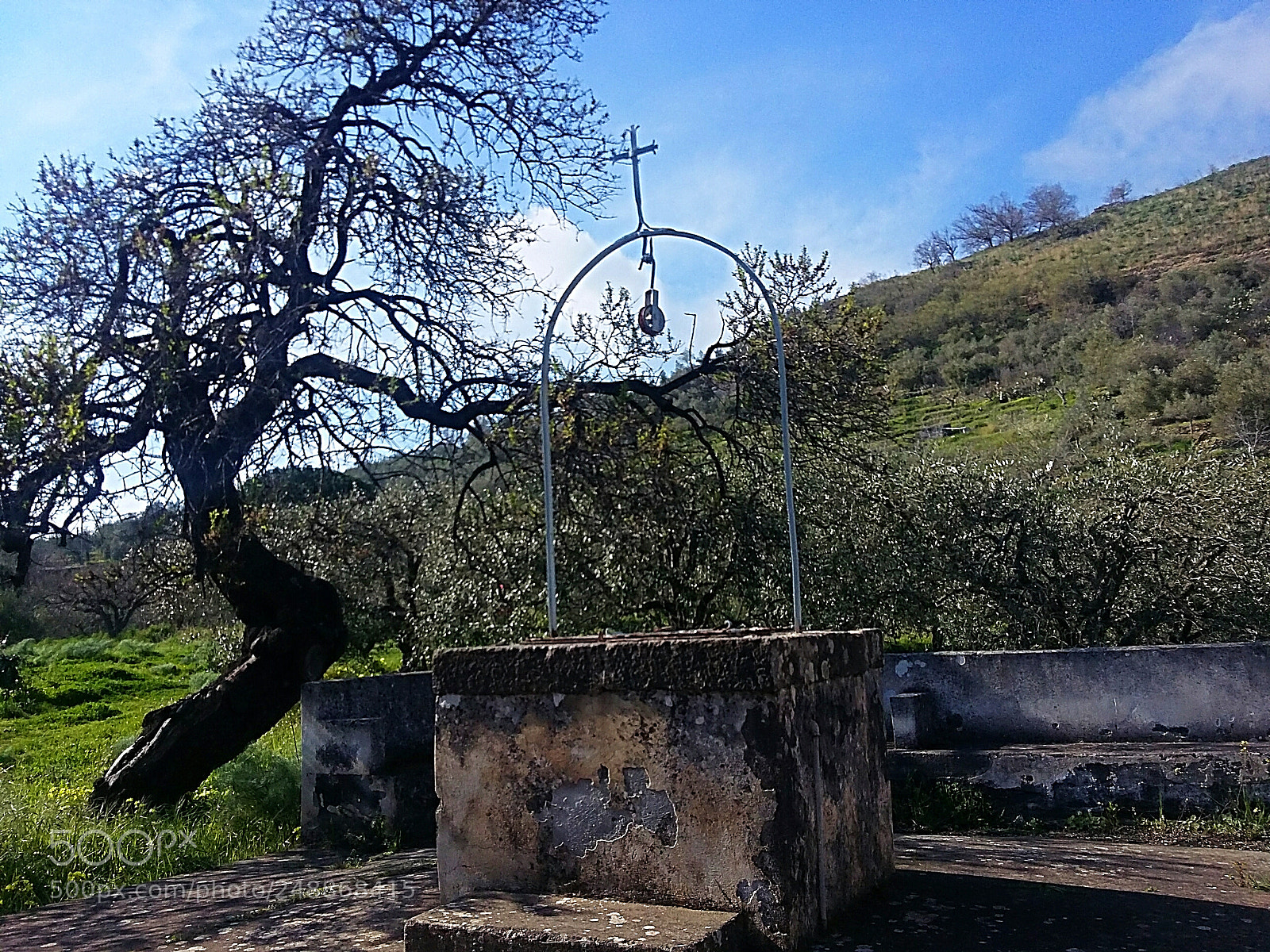 Samsung Galaxy Grand Prime sample photo. Sicilian countryside with well photography