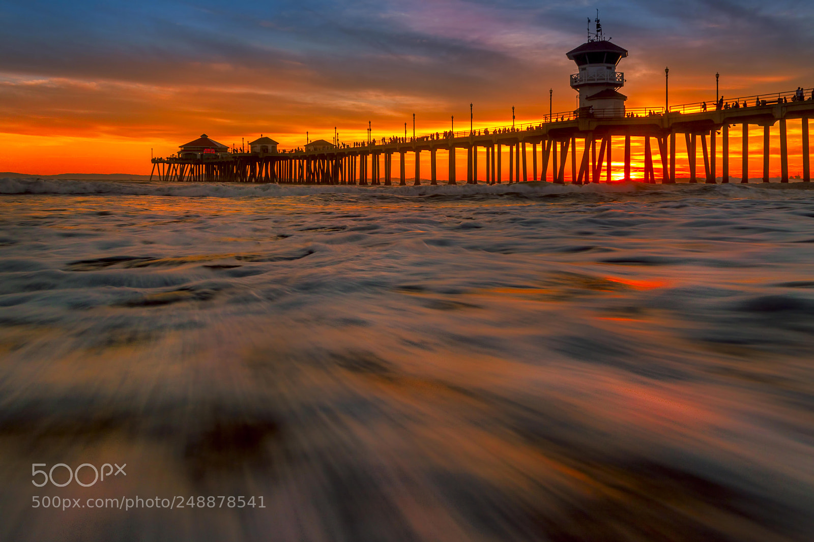 Canon EOS 500D (EOS Rebel T1i / EOS Kiss X3) sample photo. Epic huntington beach sunset photography