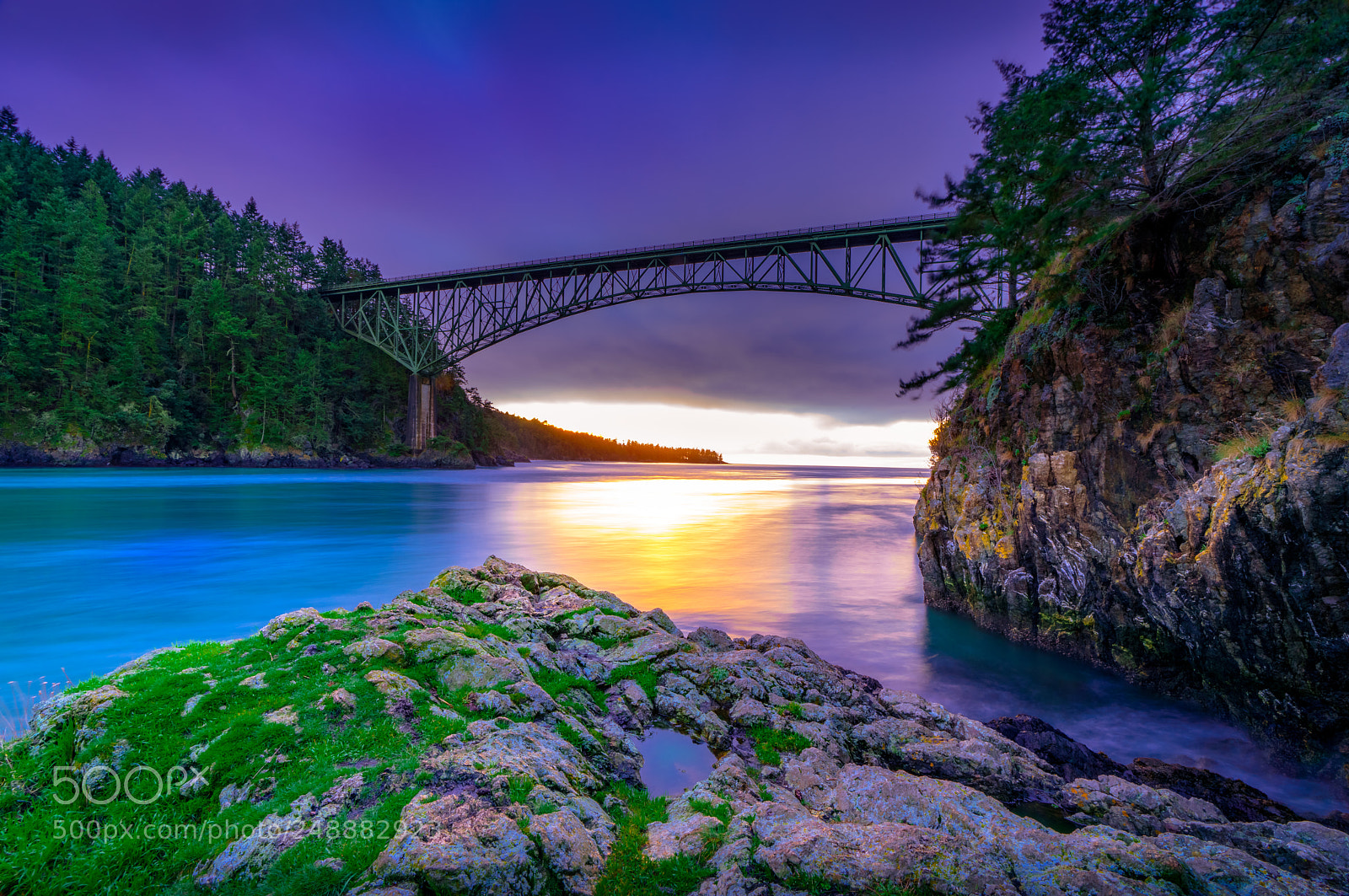 Sony a7R III sample photo. Sunset from deception pass photography