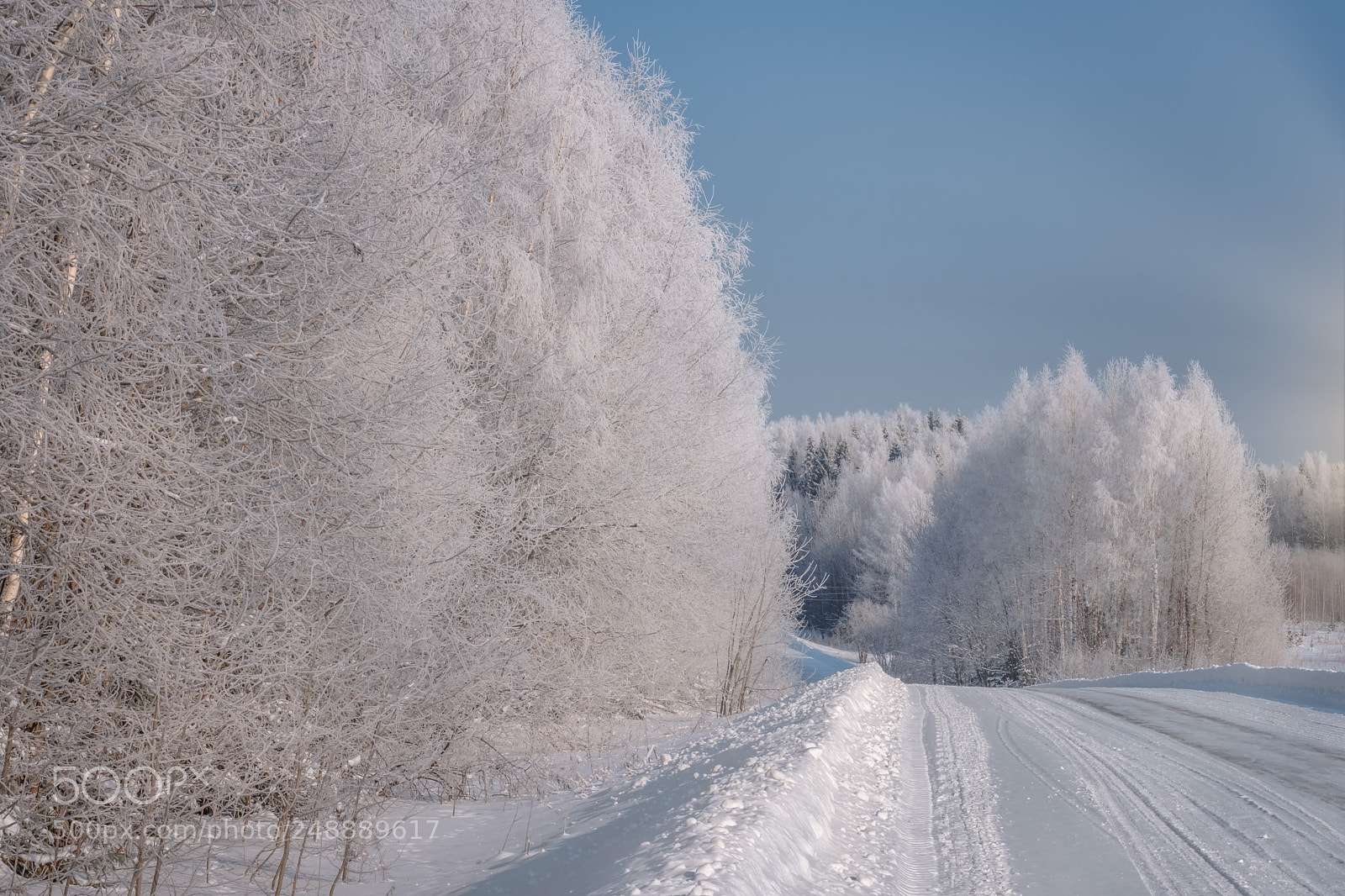 Fujifilm X-T20 sample photo. Winter road photography