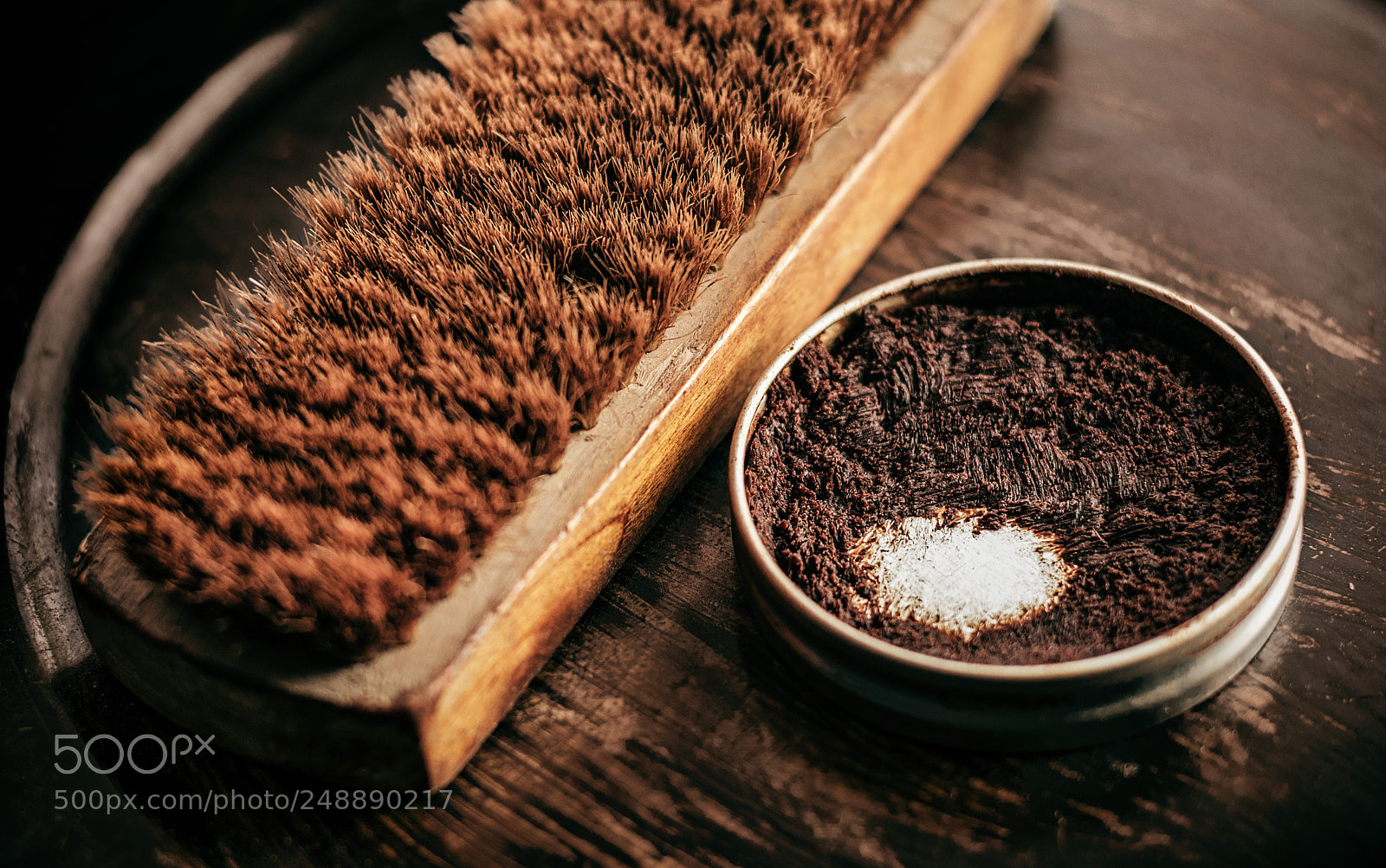 Nikon D3300 sample photo. Brush and shoe polish photography