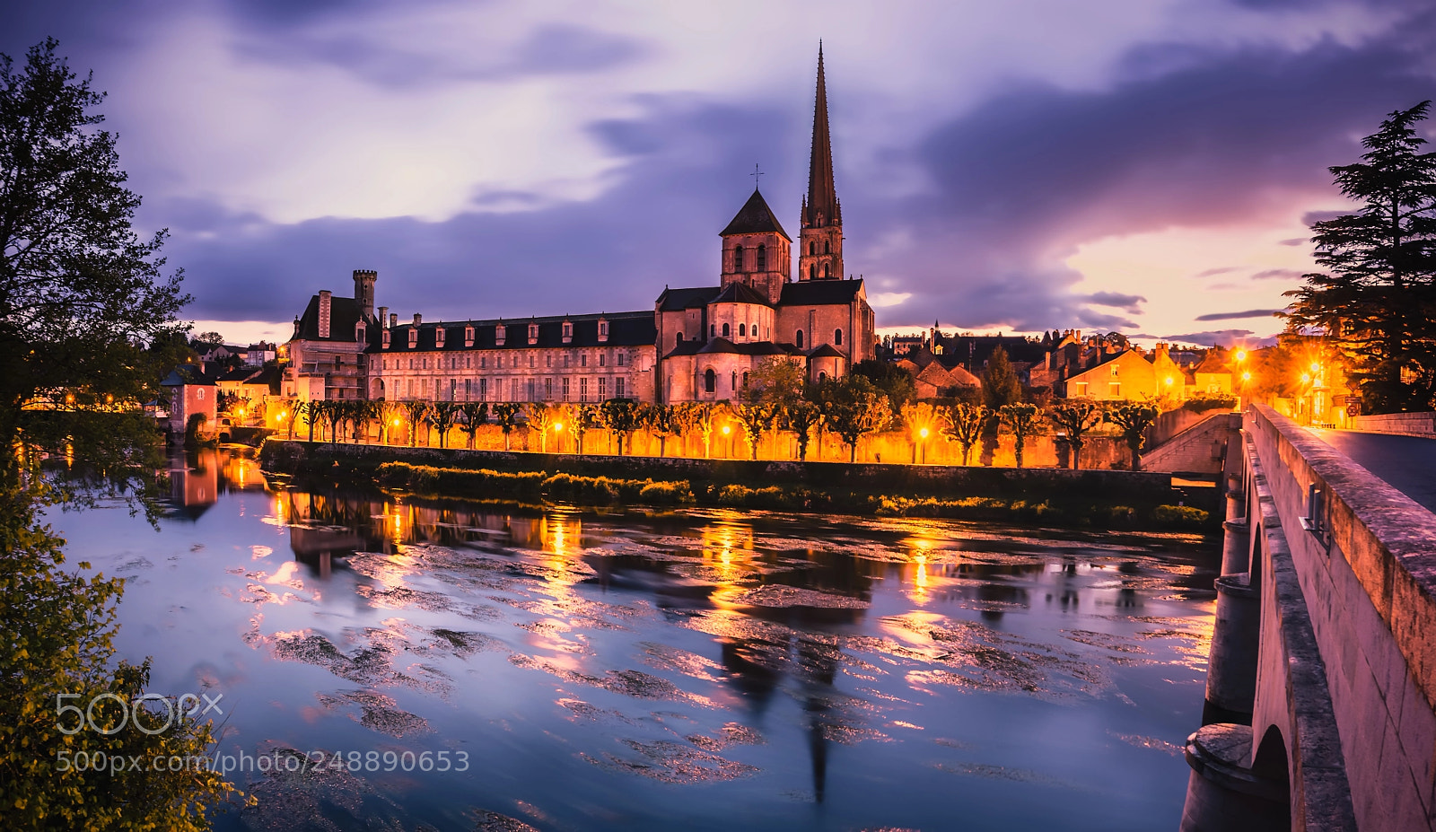 Nikon D7100 sample photo. Saint-savin after sunset. photography