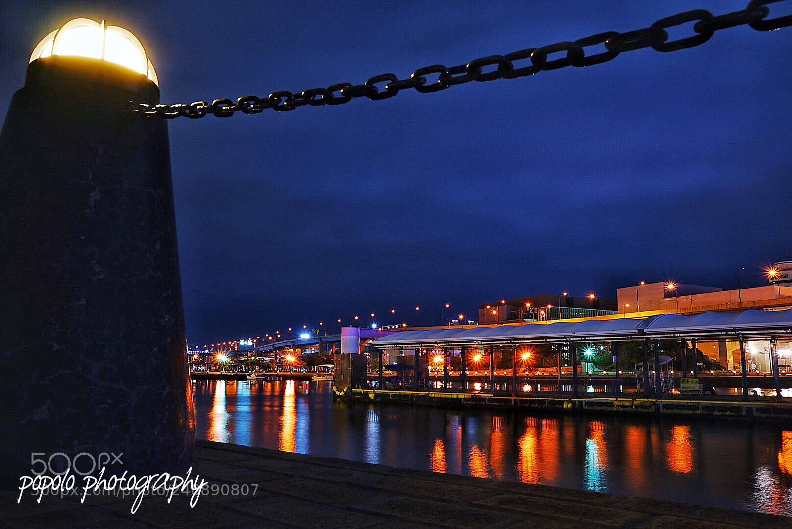 Sony a7 II sample photo. Hakata bay night photography