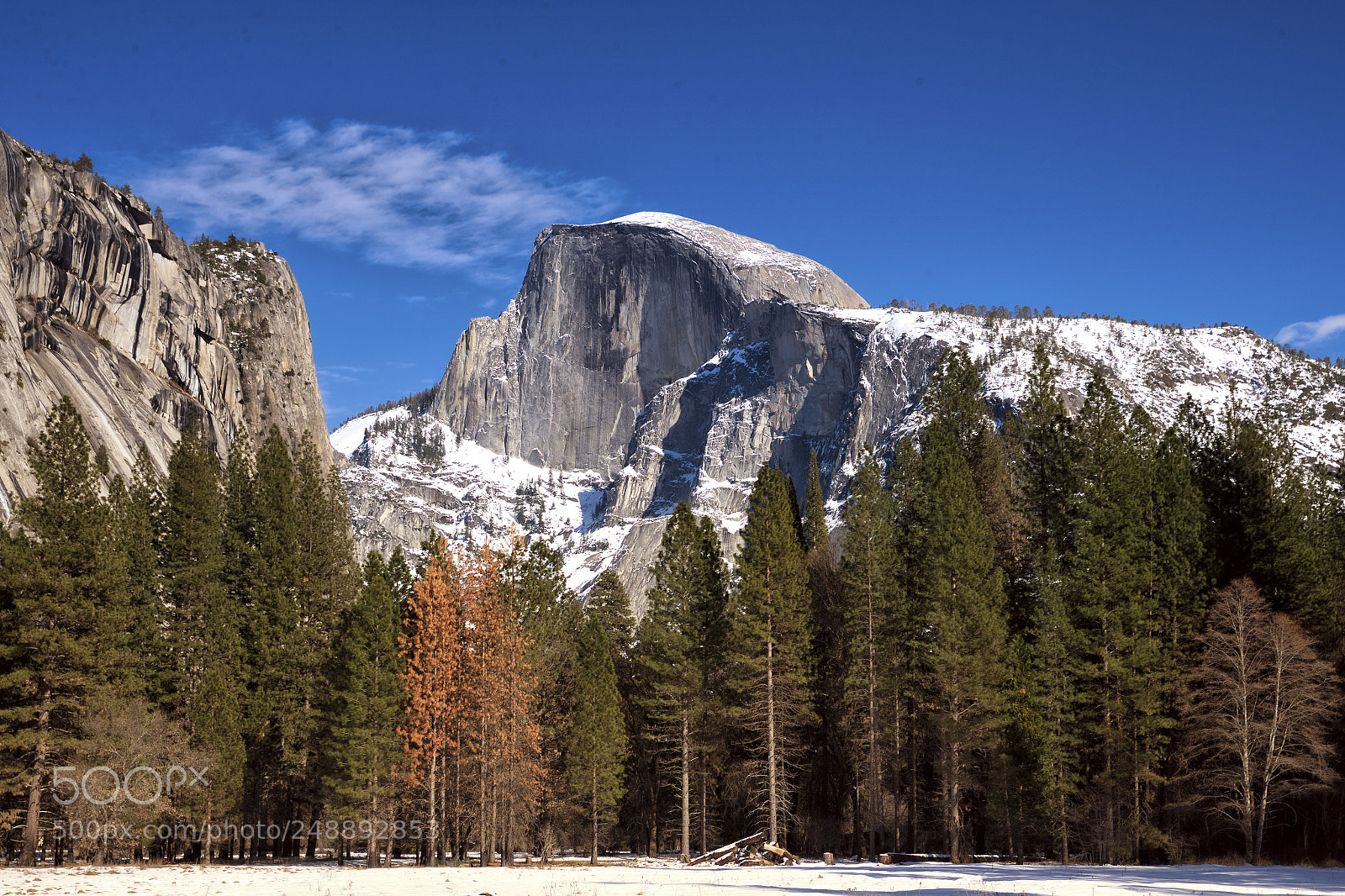 Canon EOS-1D X Mark II sample photo. Snow capped half dome photography
