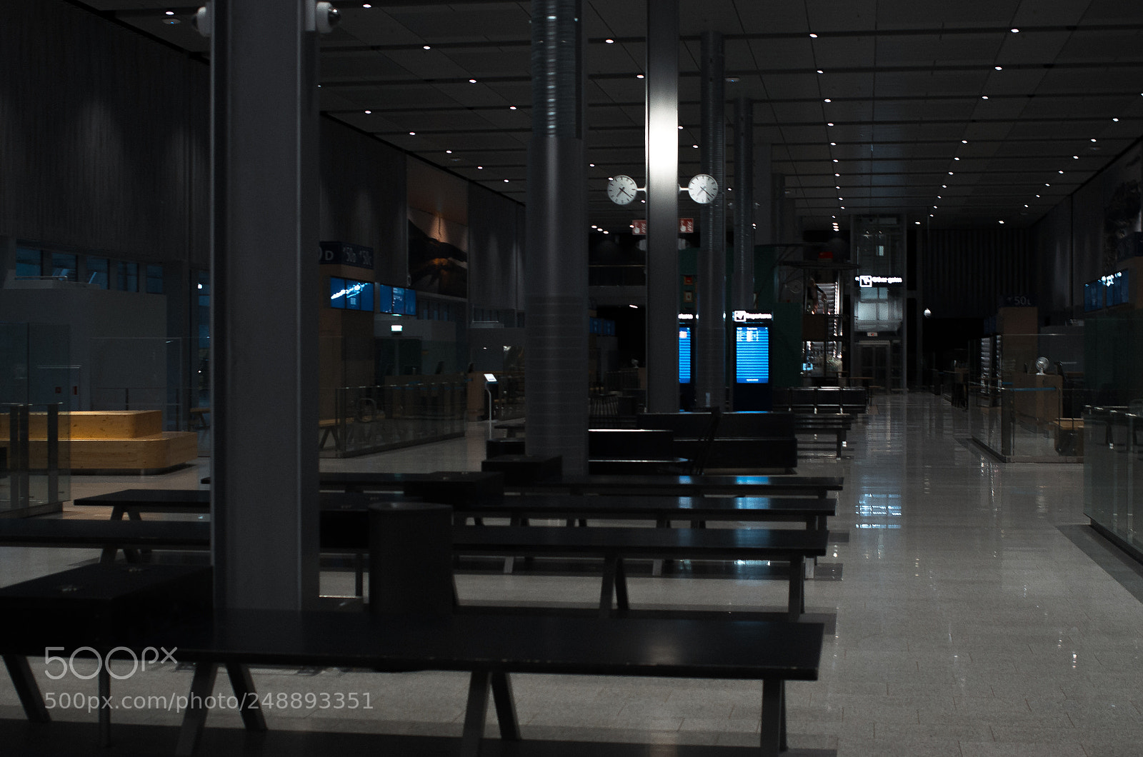Pentax K-5 sample photo. Empty airport photography