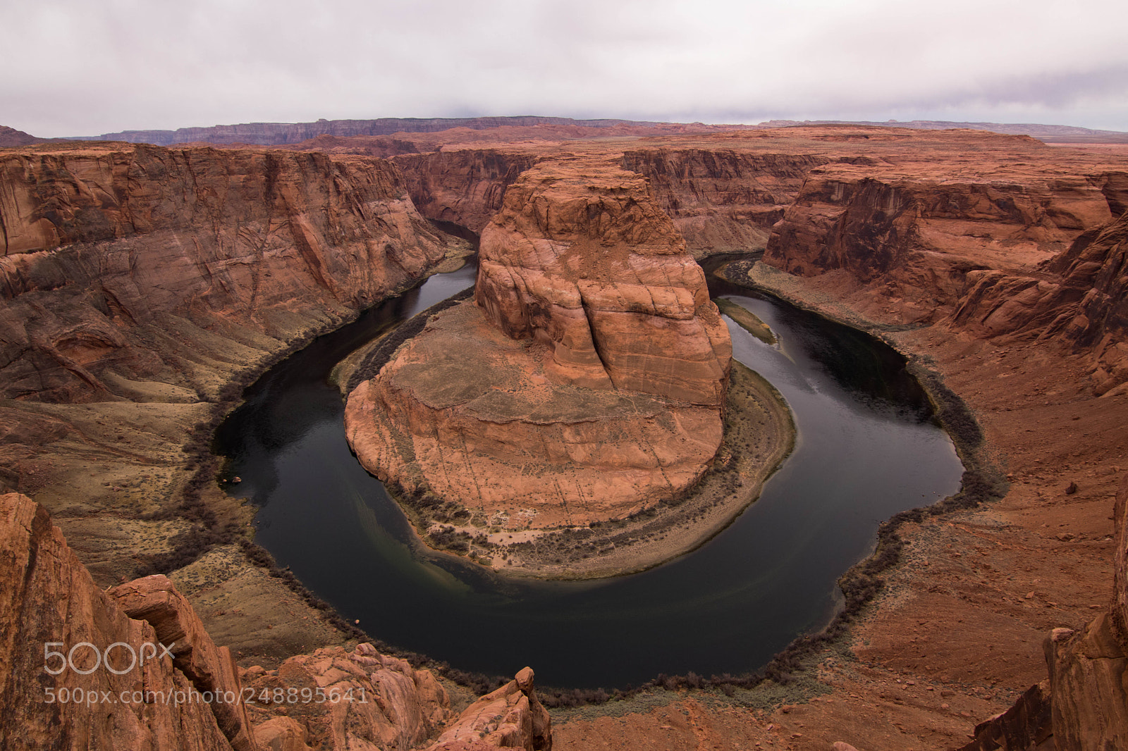 Nikon D3300 sample photo. Clouds over horseshoe bend photography