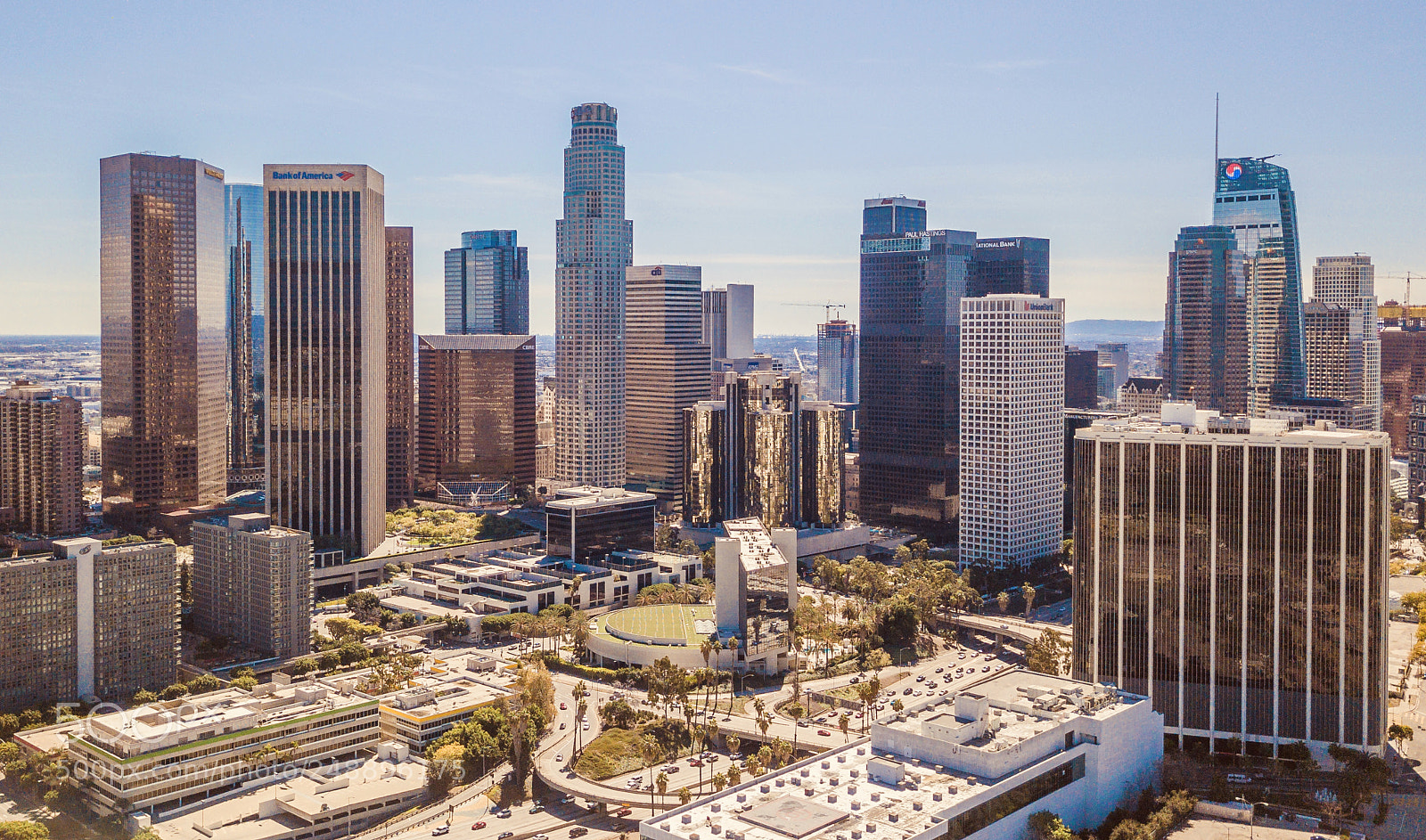 DJI FC220 sample photo. Aerial shot of downtown photography