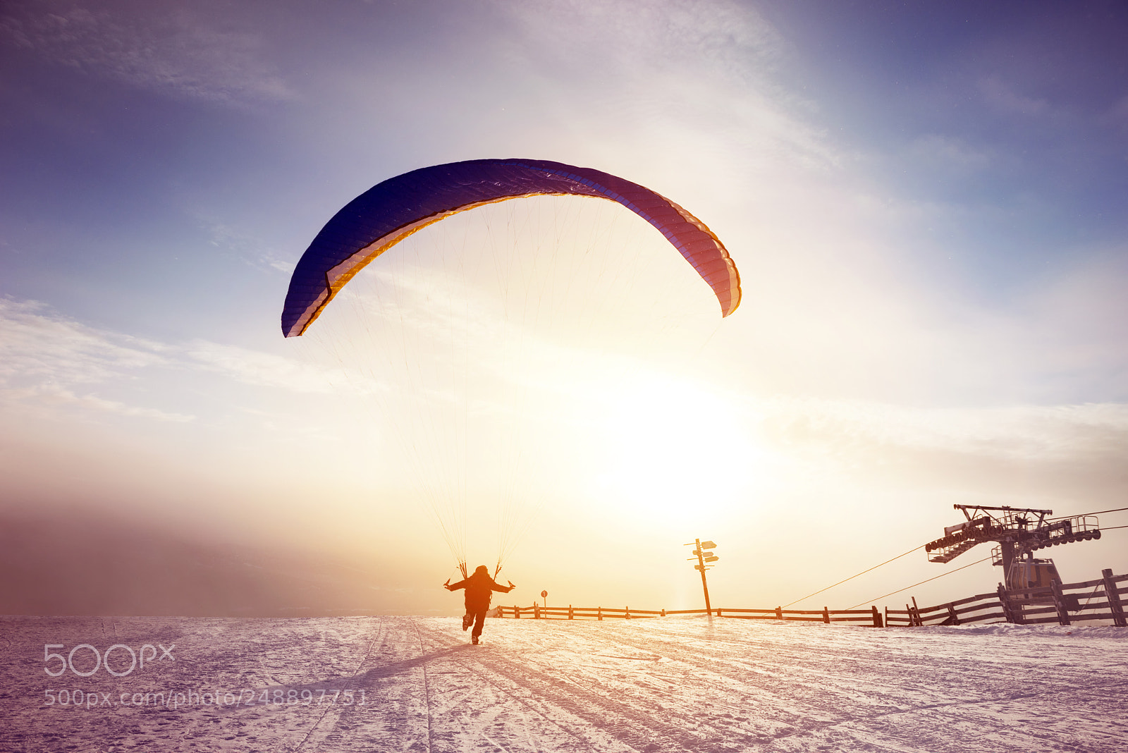 Nikon D810 sample photo. Skydiver runs or starts photography