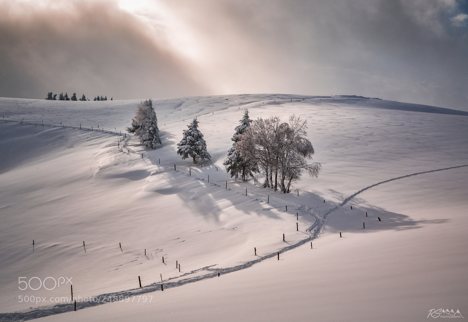 Nikon D5200 sample photo. Snow path winter hike photography