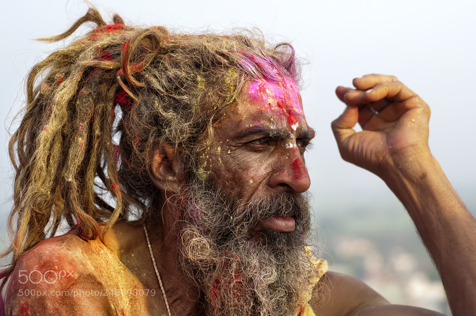 Nikon D300 sample photo. Holi portrait photography
