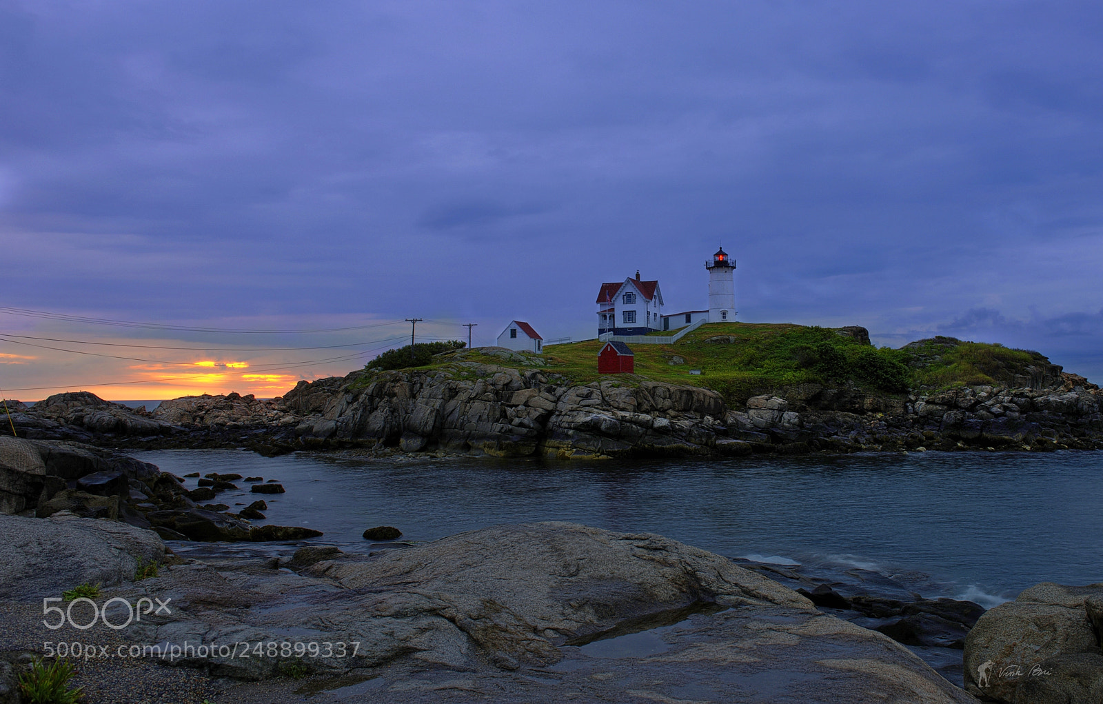 Nikon D800 sample photo. Nubble lighthouse at dawn photography