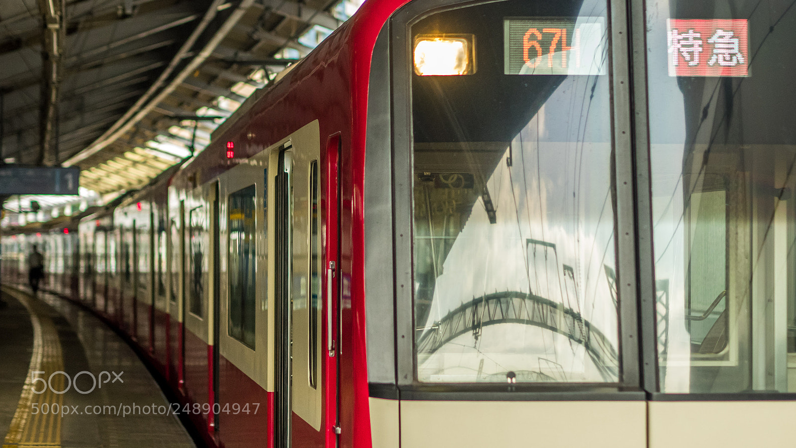 Olympus OM-D E-M1 sample photo. Red train photography