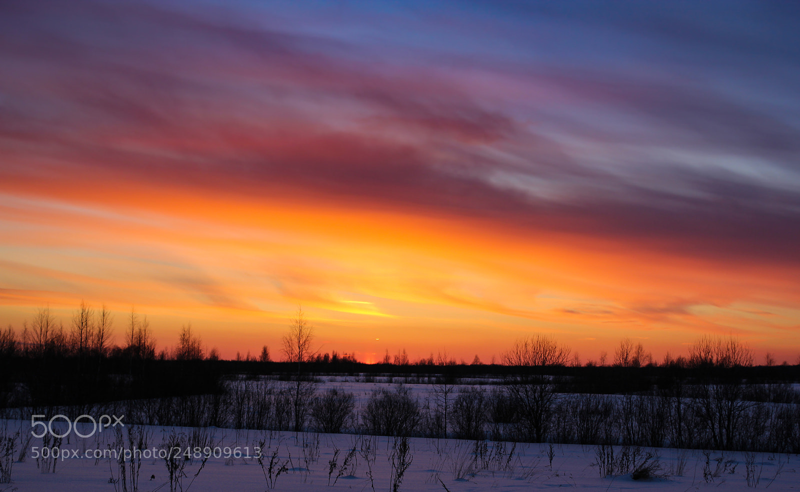 Canon EOS 60D sample photo. Crimson winter sunset. photography