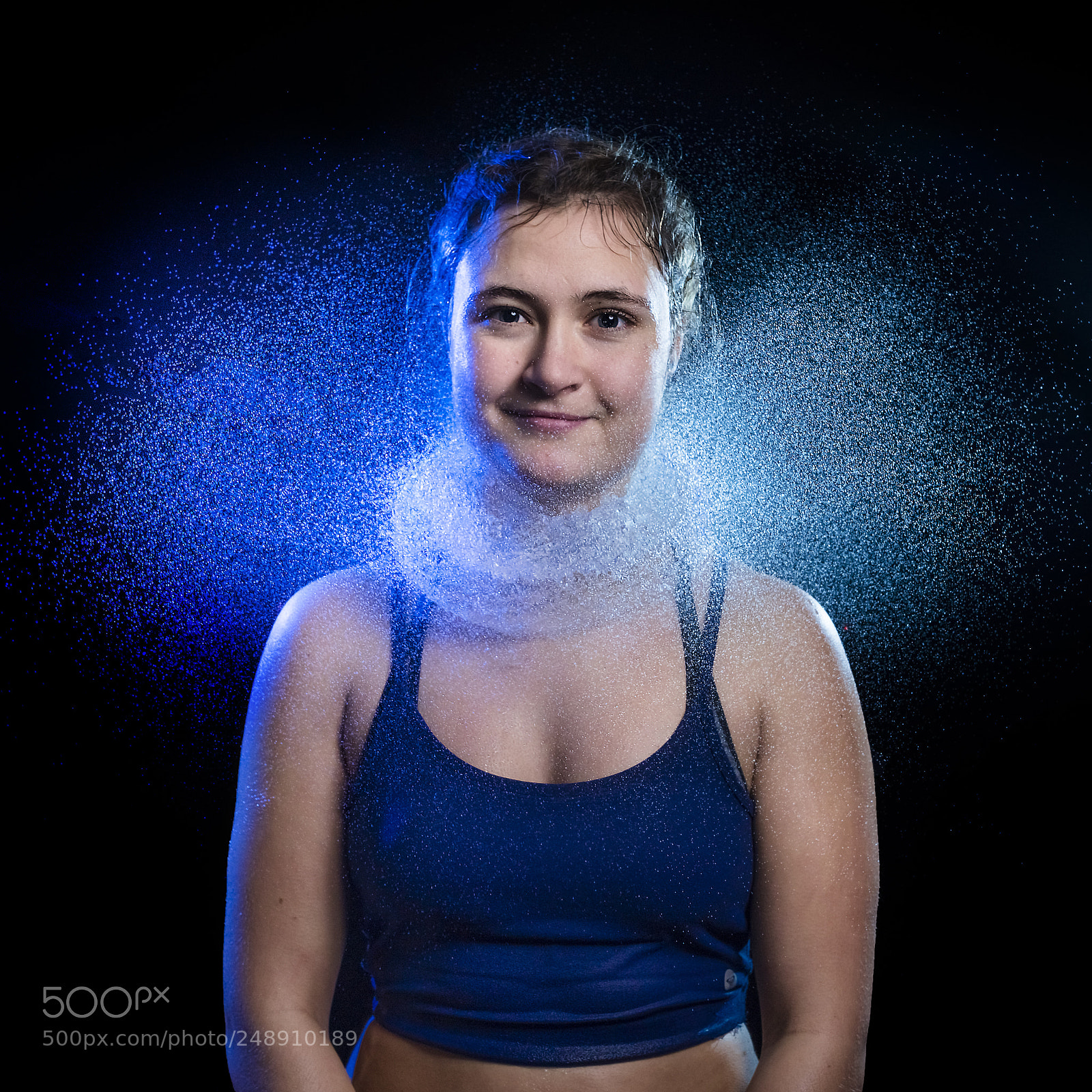 Sony a7R III sample photo. Beauty portrait with splash photography
