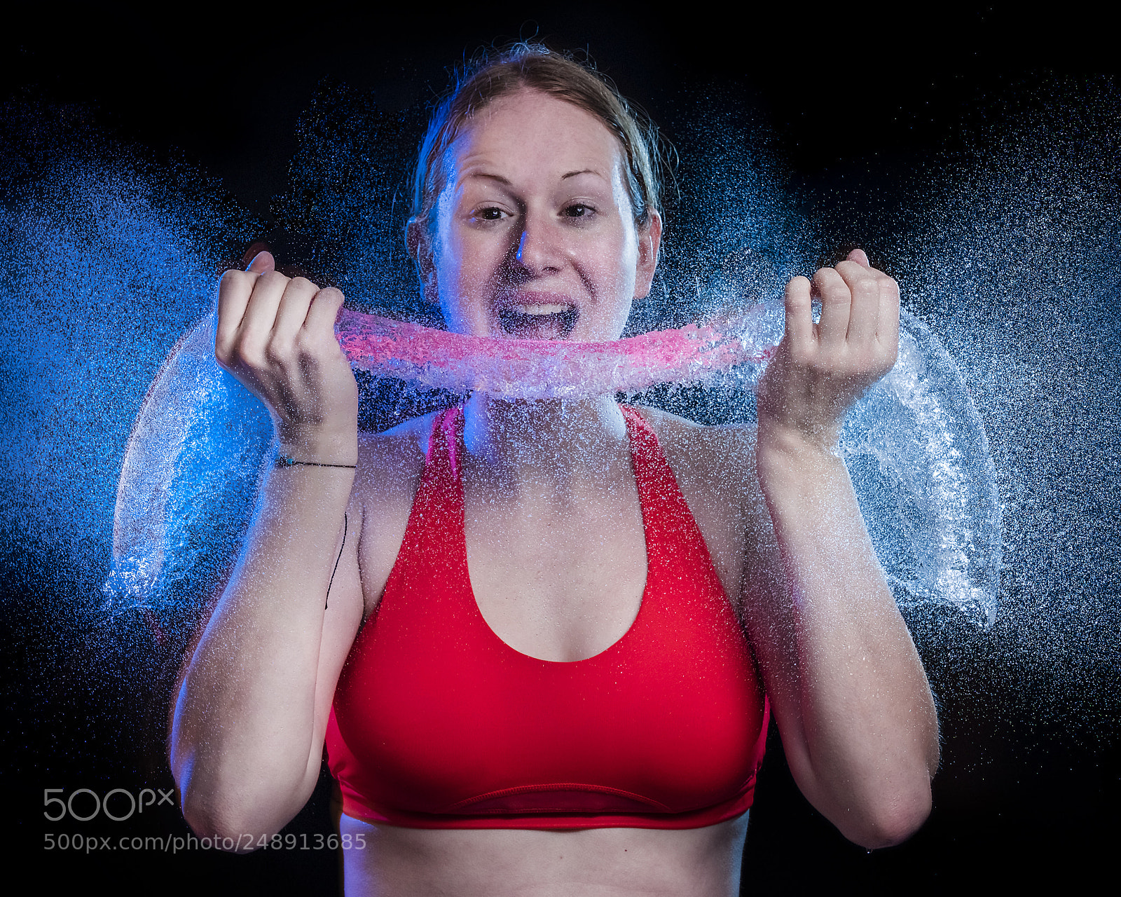 Sony a7R III sample photo. Beauty with water splash photography