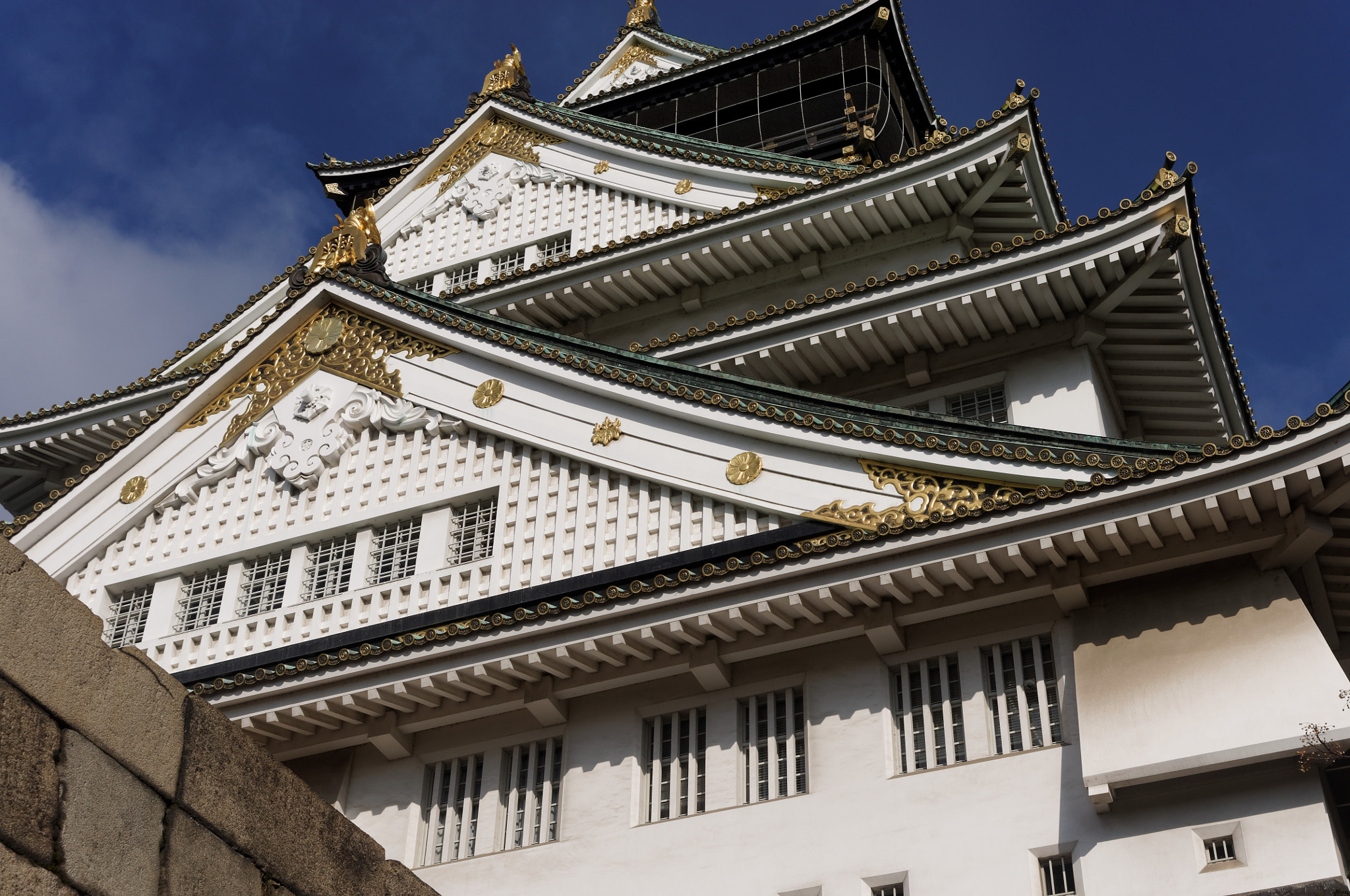 Pentax K-r sample photo. Osaka castle photography